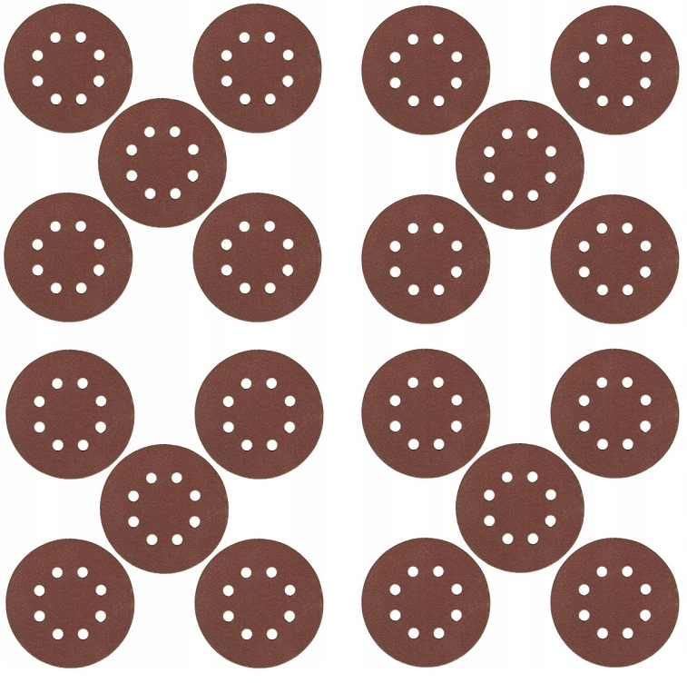 

20szt Papier Ścierny Rzep Krążek Dysk 125mm P600