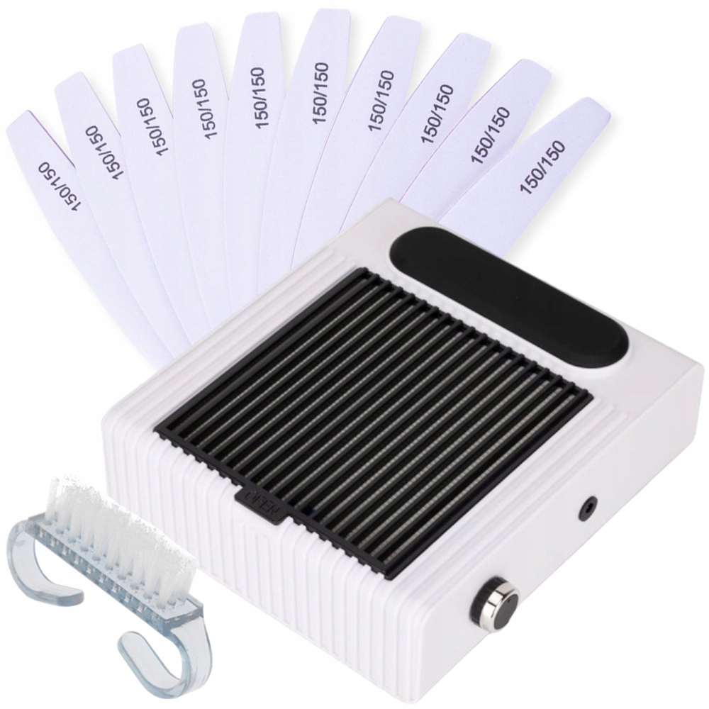 ZESTAW POCHŁANIACZ PYŁU 80W BIAŁY SZCZOTECZKA 10x PILNIK GRATIS