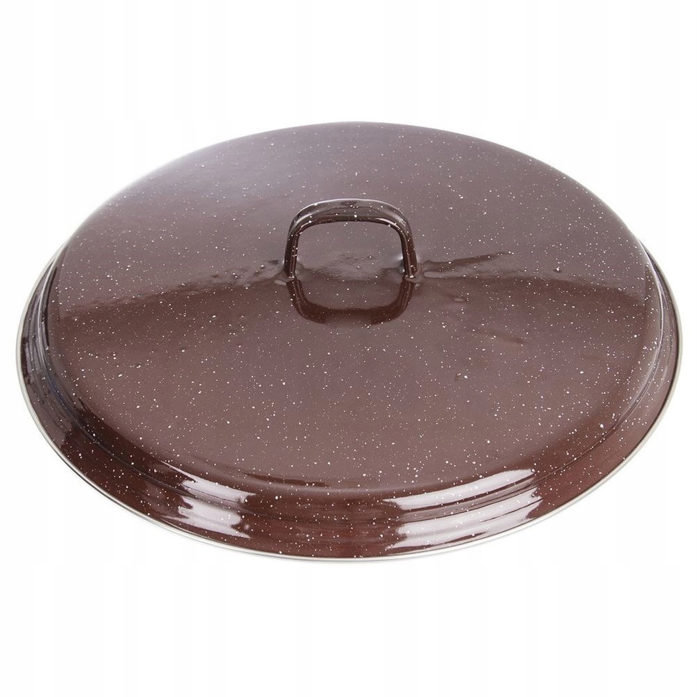 Smaltovaná poklice Brown hnědá 32 cm