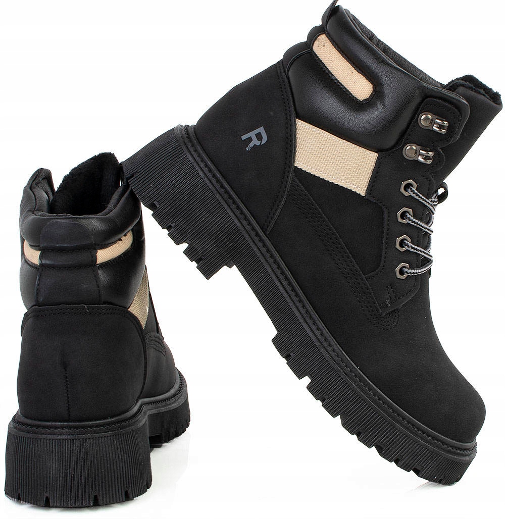 7014 CZARNE OCIEPLANE DAMSKIE BOTKI TRAPERY 39 Płeć kobieta