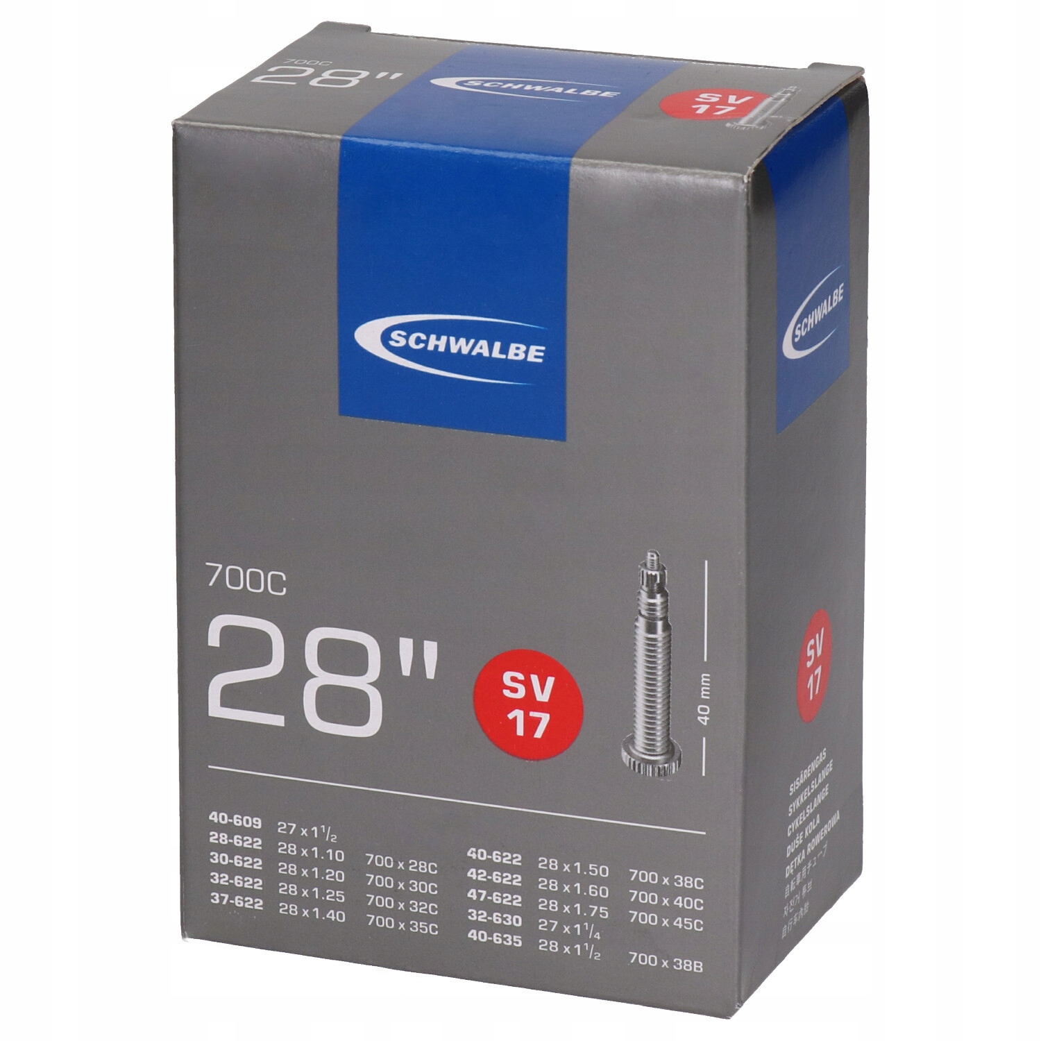 

Schwalbe SV17 Dętka 28x1.10/1.75 Sv