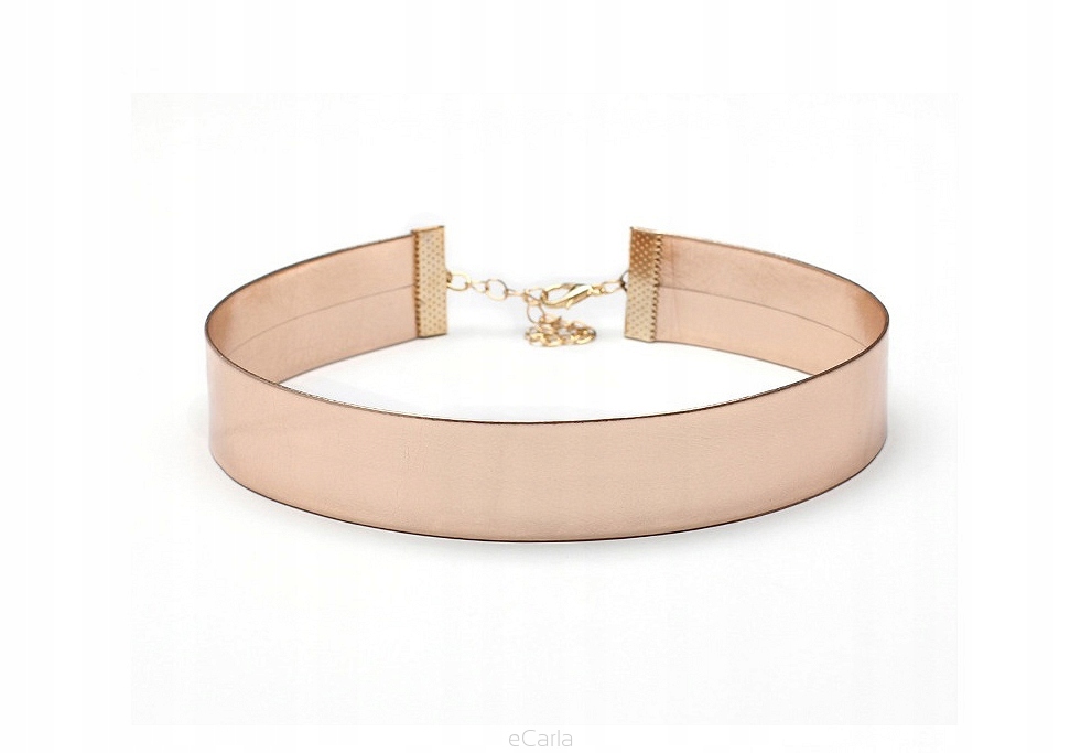 

Metaliczny Naszyjnik Choker Rzemyk na szyję Rose
