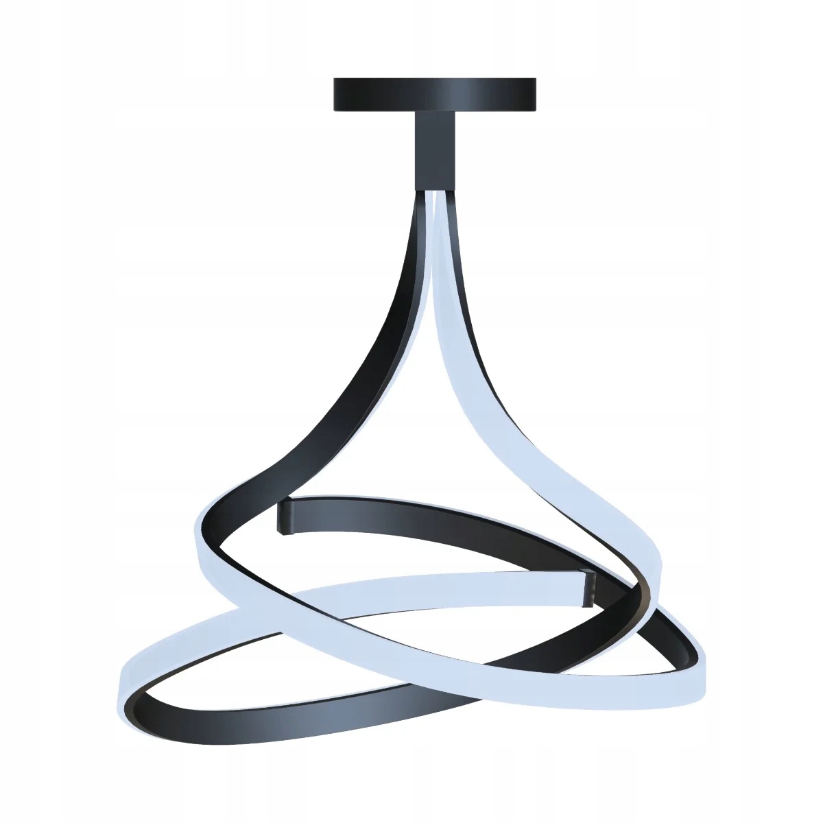 Led stropná lampa čierna biela okrúhla 60 cm moderná do obývačky Zuma Line