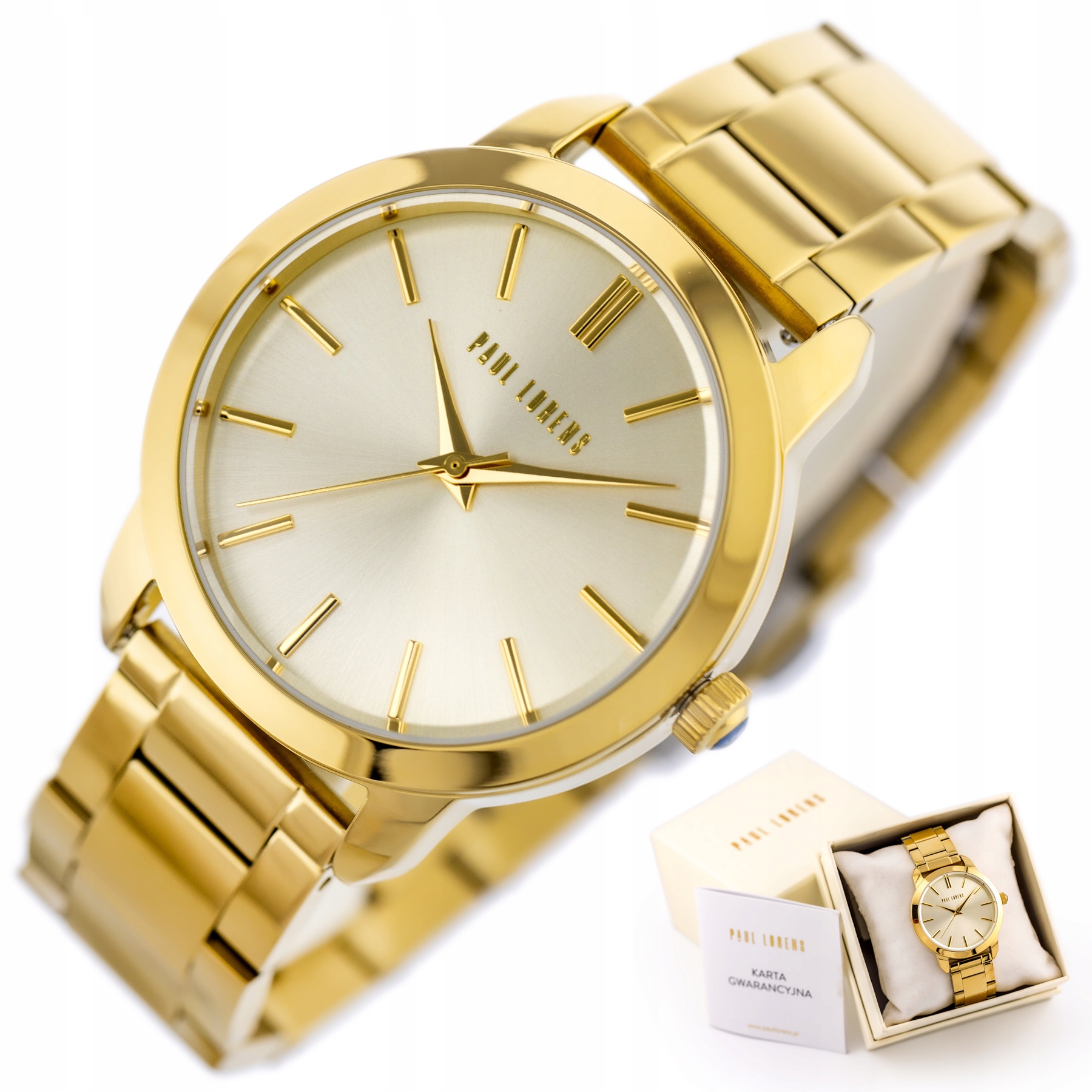 Zlaté Dámské Hodinky Paul Lorens zg547d Krabička A Dárková Taška