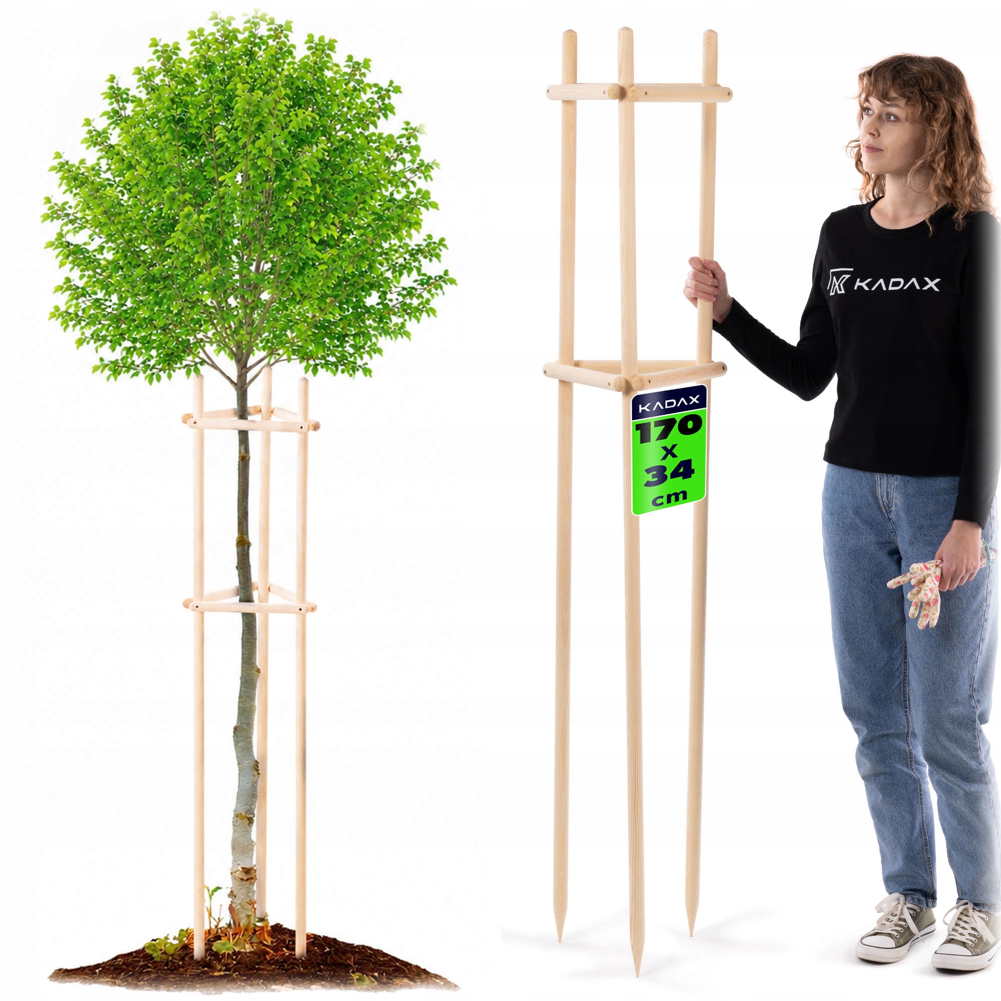 Podpěra Pro Rostliny Keřů Zahradní Impregnovaná Trojnožka Fi 28 170 cm