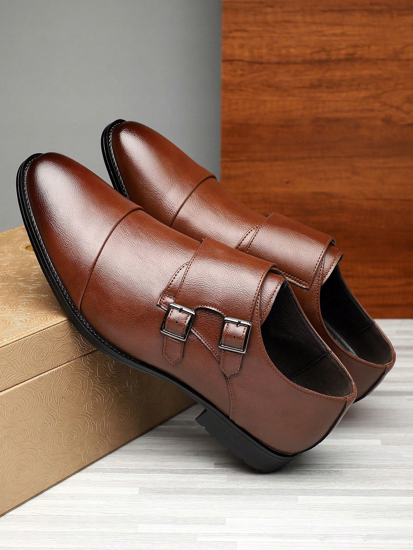 Monki Pánské boty Hnědé Elegantní Obchodní Návštěvní Shein 43