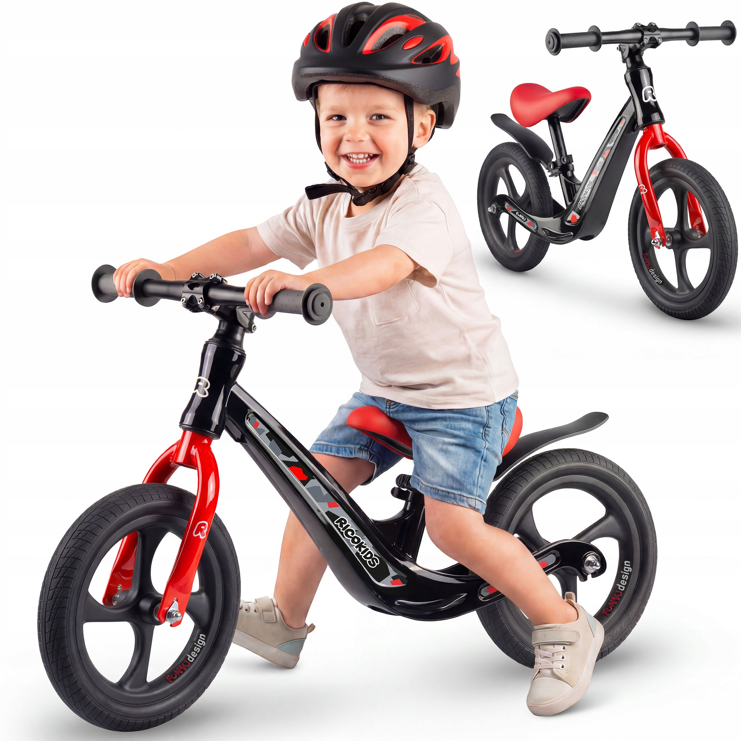 Rowerek biegowy dla dzieci magnesium Ricokids Funnu lekki