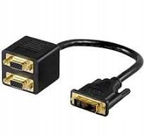 S1796 Wentronic Adapter 2x gniazdo VGA na wtyk DVI