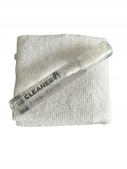 ODPLAMIACZ DO SUKNI ŚLUBNEJ 20ml ŚCIERECZKA Z MIKROFIBRY CLEANER4
