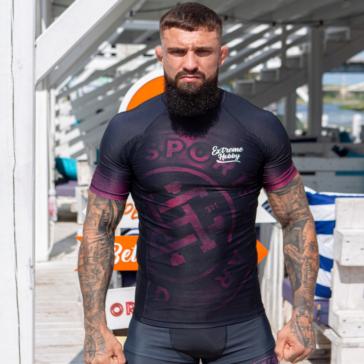 Rashguard z krótkim rękawem do MMA BJJ Męski EXTREME HOBBY BADGE 3XL EAN (GTIN) 5905753604572