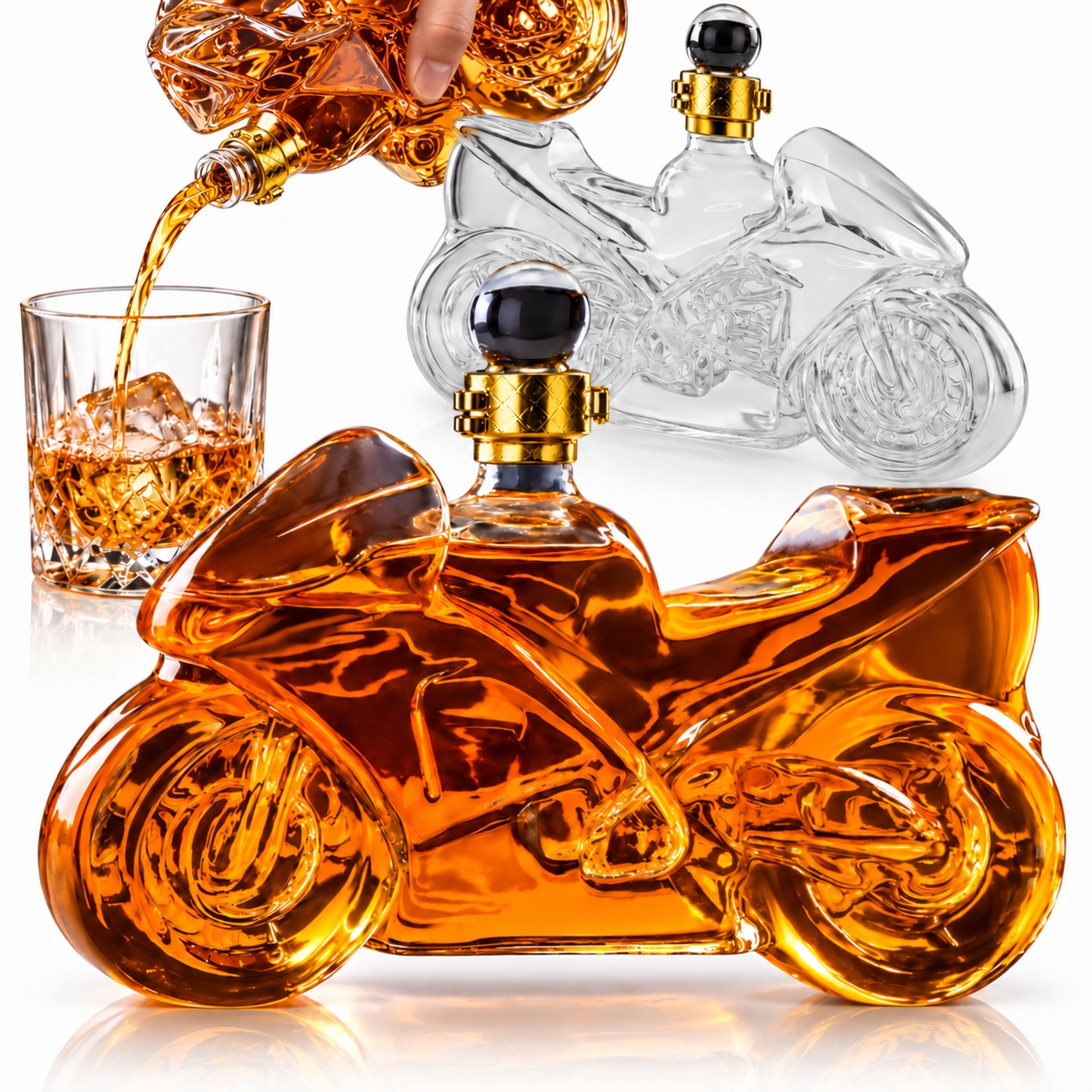 Karafa Na Whisky Vodku Motocykl Škalní Dárek Pro Kluka Chlapa Motorka