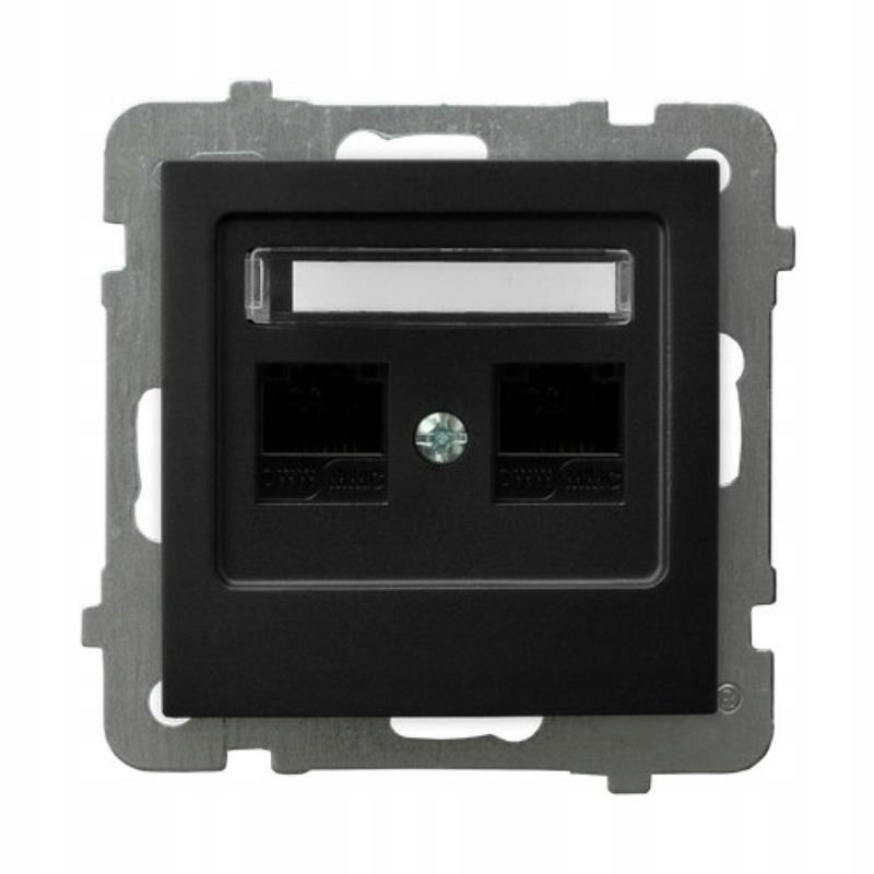 Ospel As černé Počítačová zásuvka kat.5e GPK-2G/K/m/33