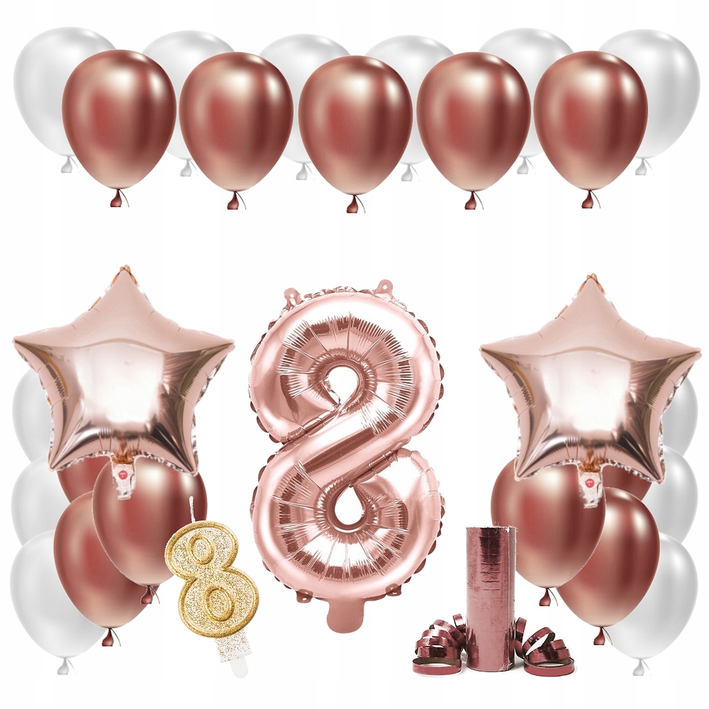 

Zestaw Balony 8 Rocznica Ślubu Rose Gold Blaszana