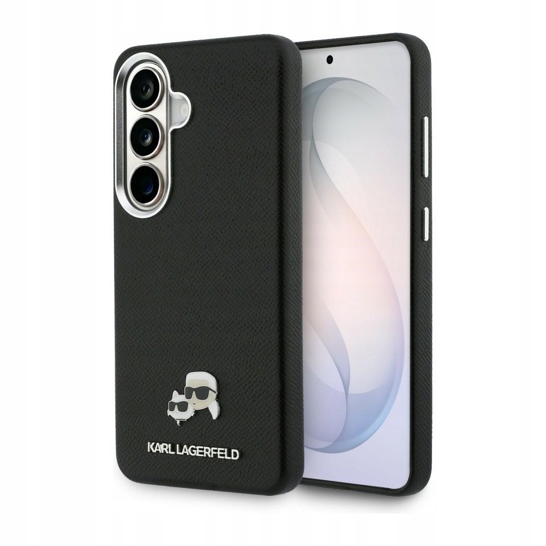 Etui do Samsung S26 Karl Lagerfeld Saffiano Kc Metal Logo czarne