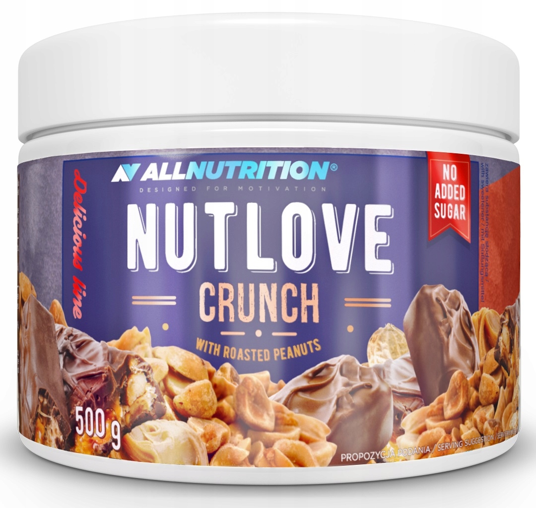 Allnutrition Nutlove Crunch 500g Krem Czekoladowy Bez Cukru Fit Orzechy