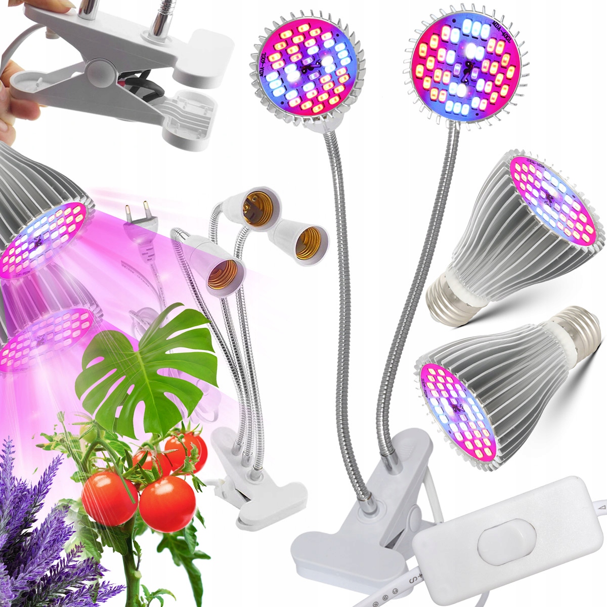 

Lampa Led Do Wzrostu Uprawy Roślin 60W 3000lm 2xGŁ