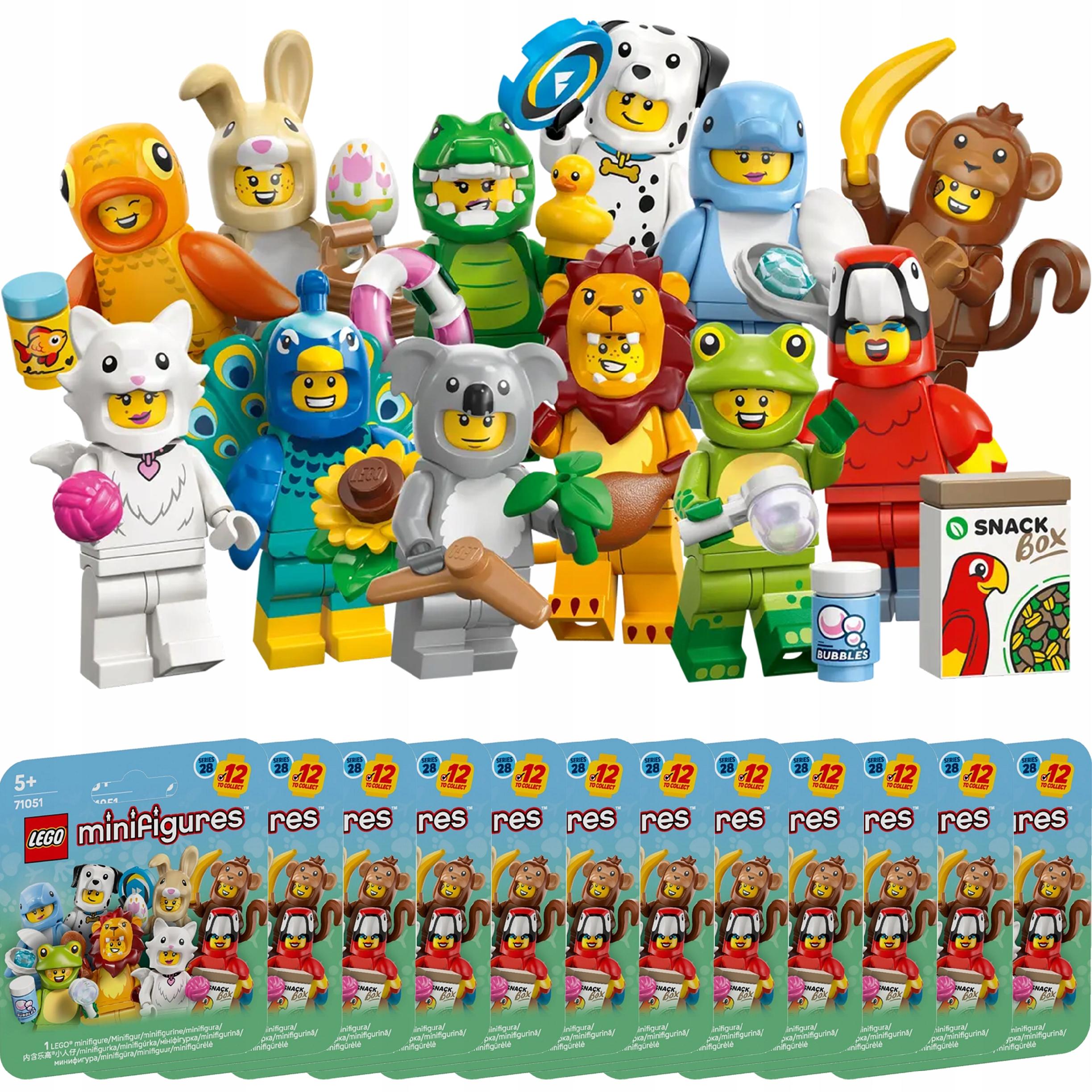 71051 Lego Minifigures Seria 28 Zwierzęta Komplet 12 szt.