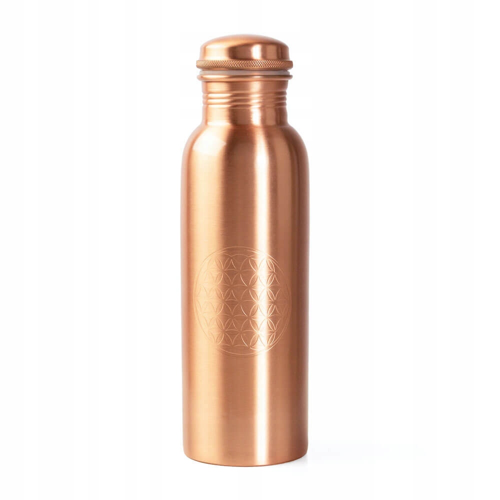 Měděná láhev na vodu Bodhi 800 ml Květ života