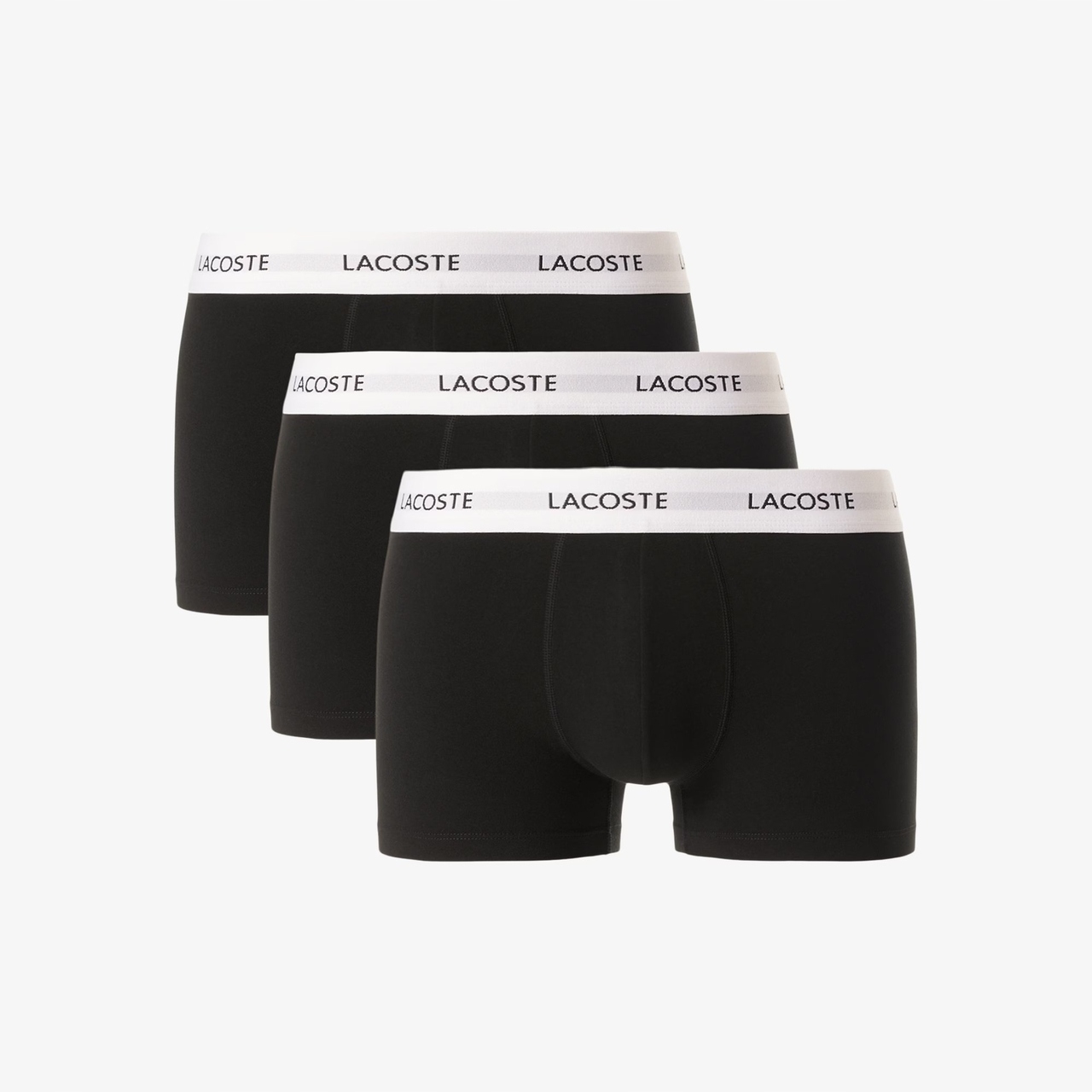 Lacoste Pánské boxerky 3-Pack Cotton Black XL