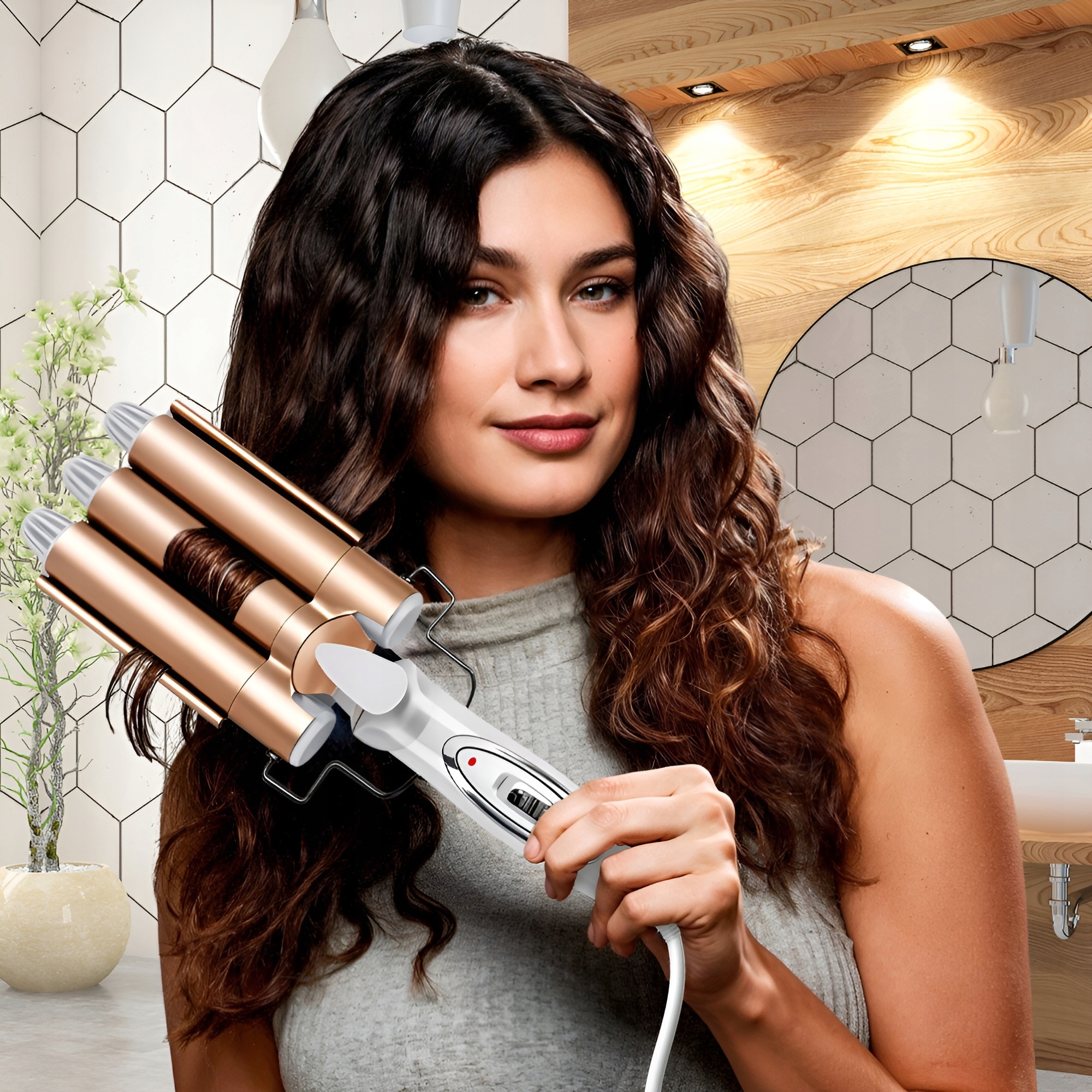 HAJSÜTŐVAS KEMEI INVERTER KERÁMIA HAJSÜTŐVAS 45W TPC 170-220 °C Hajcsavaró átmérője 22 mm