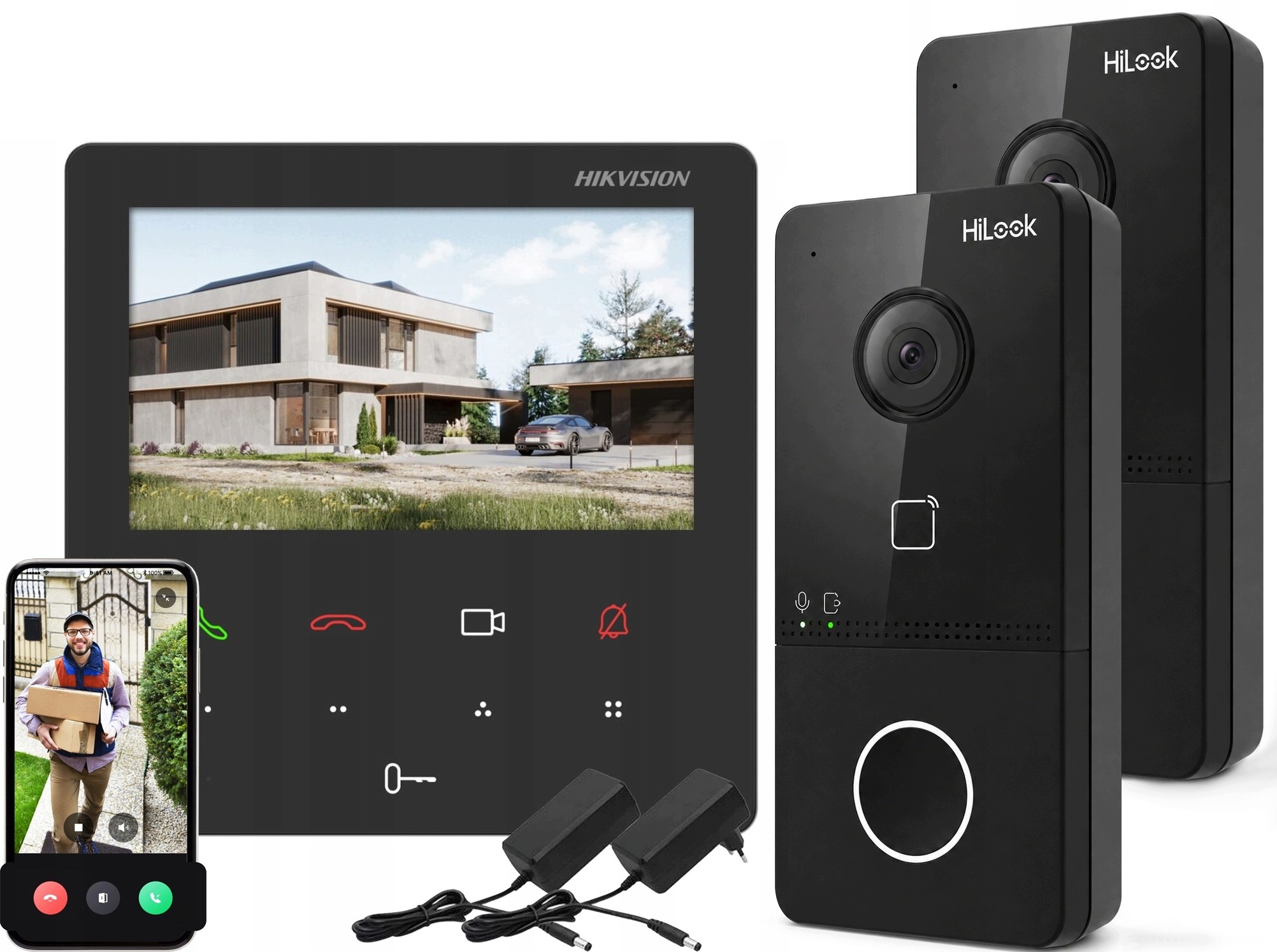 Wideodomofon WiFi VI-K46P/2-Entry HiLook by Hikvision Czytnik Breloków Apka