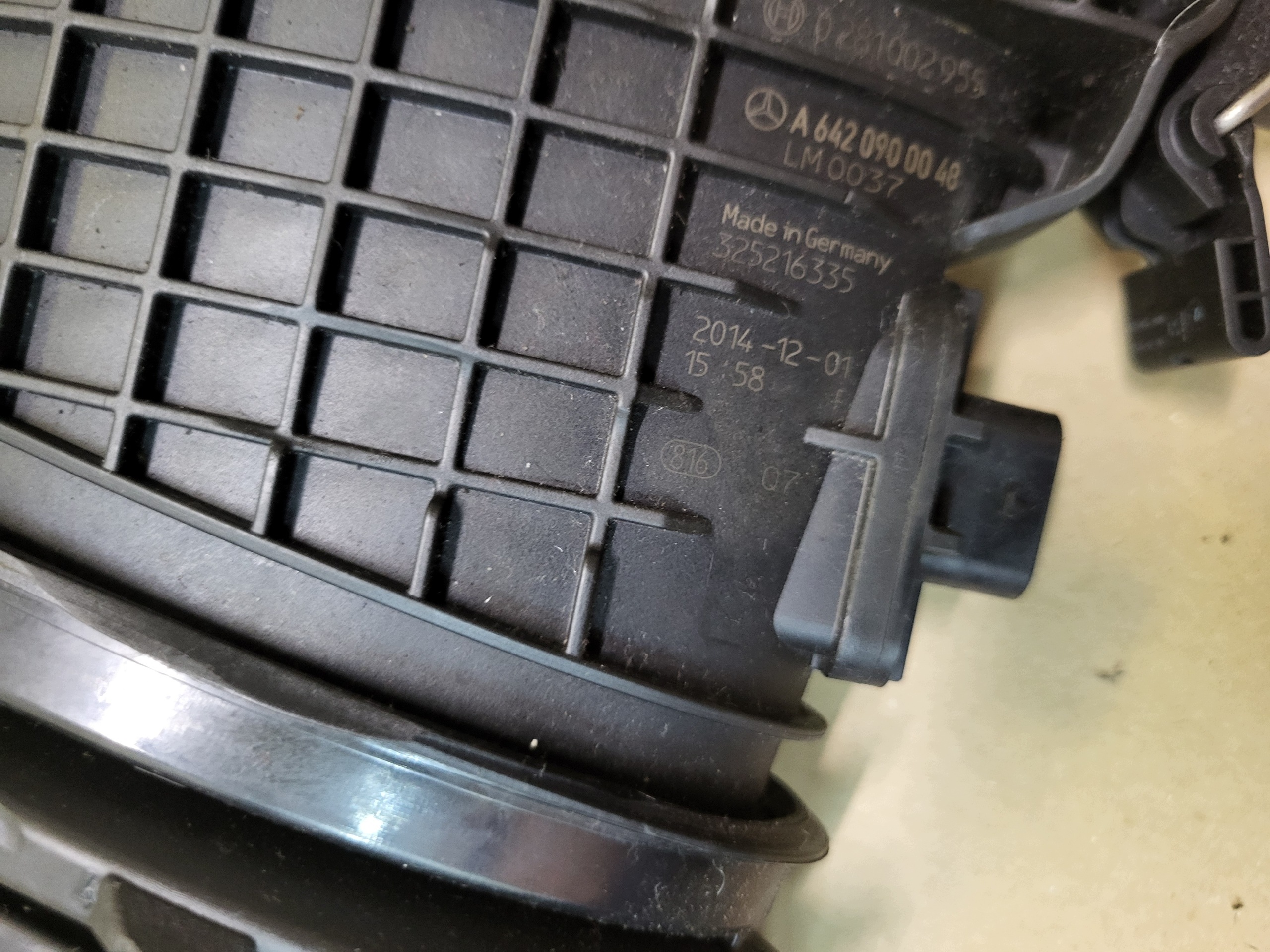 ansaugrohr kanal schlauch luft luftmassenmesser MERCEDES ML GL W164 350 CDI OE