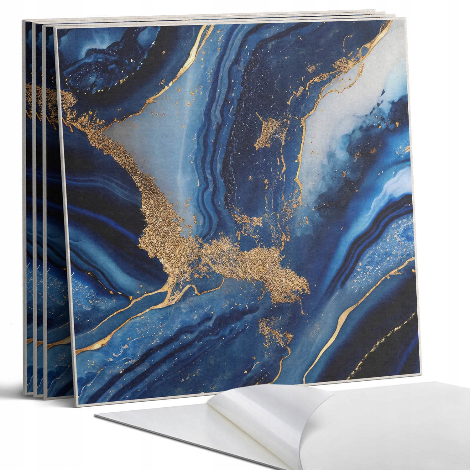 Komplet dlaždic Vinyl Vlnitý vzor v abstraktním stylu 4 x 50 x 50 cm