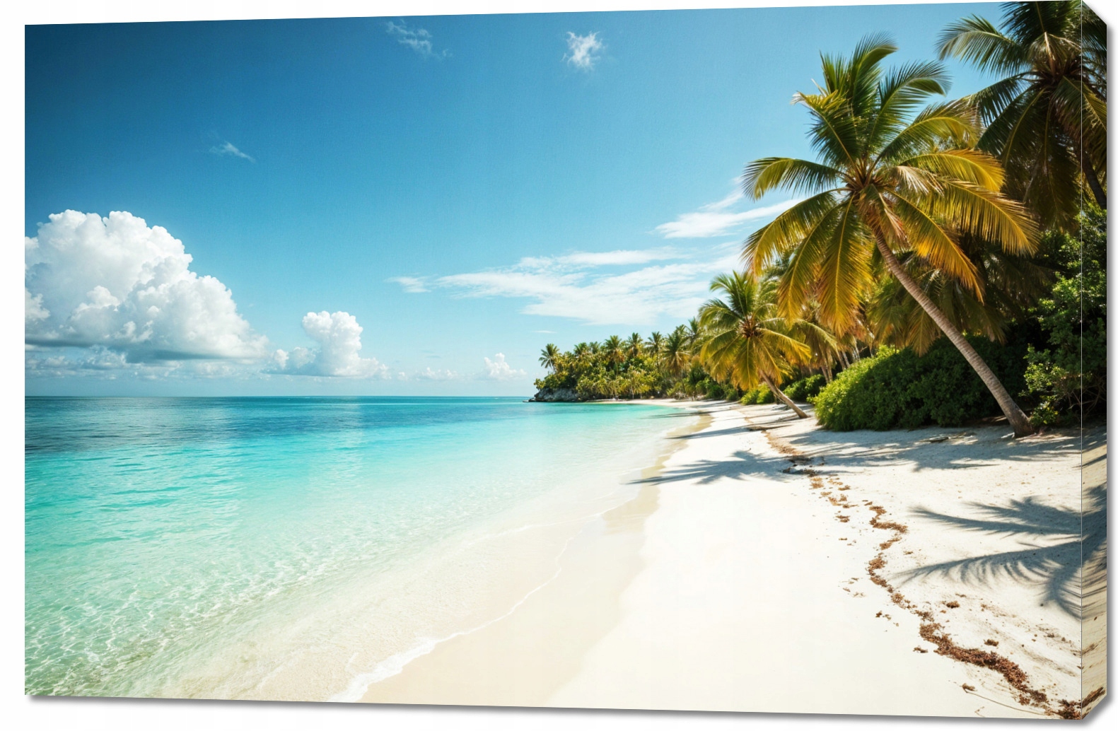 Obraz 120x80 cm na plátně do obývacího pokoje Ložnice Panorama Rajská pláž