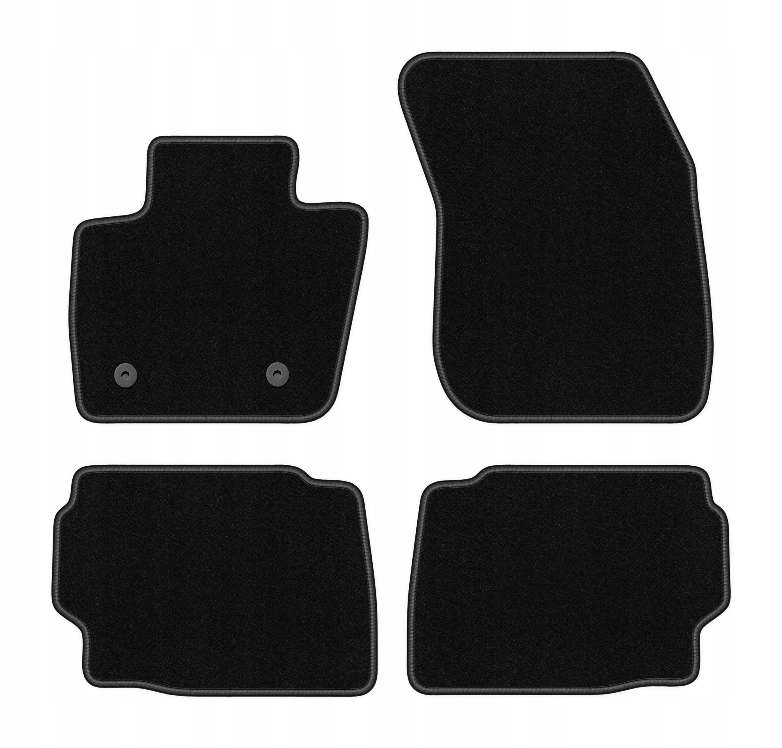 Dywaniki welurowe do Ford Mondeo MK5 2015- komplet Basic czarne 4 szt.