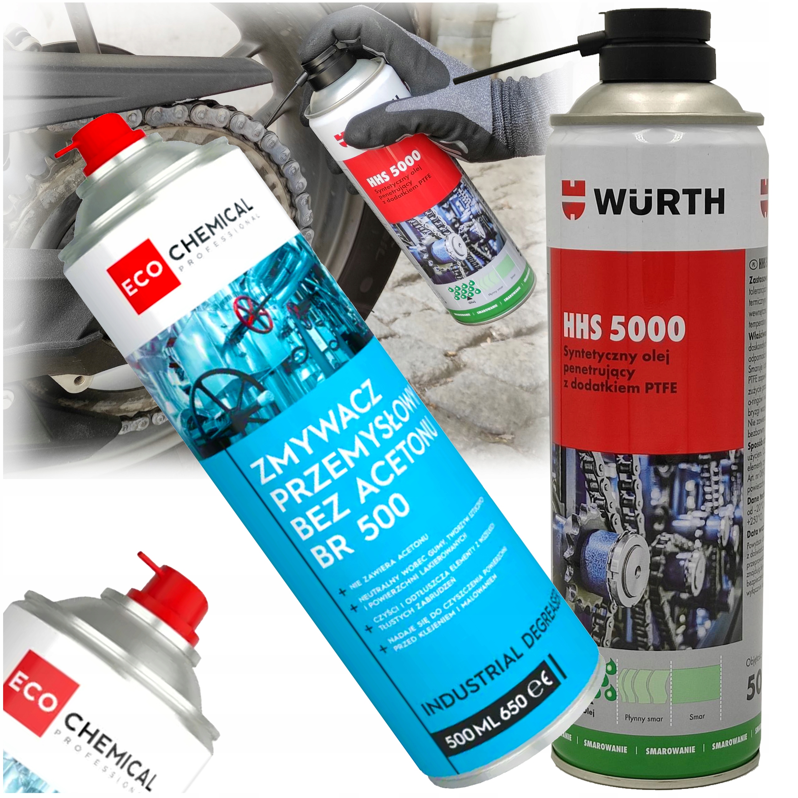 Mazivo pro řetězové závěsy vrat s Teflonem Odstraňovač silných nečistot