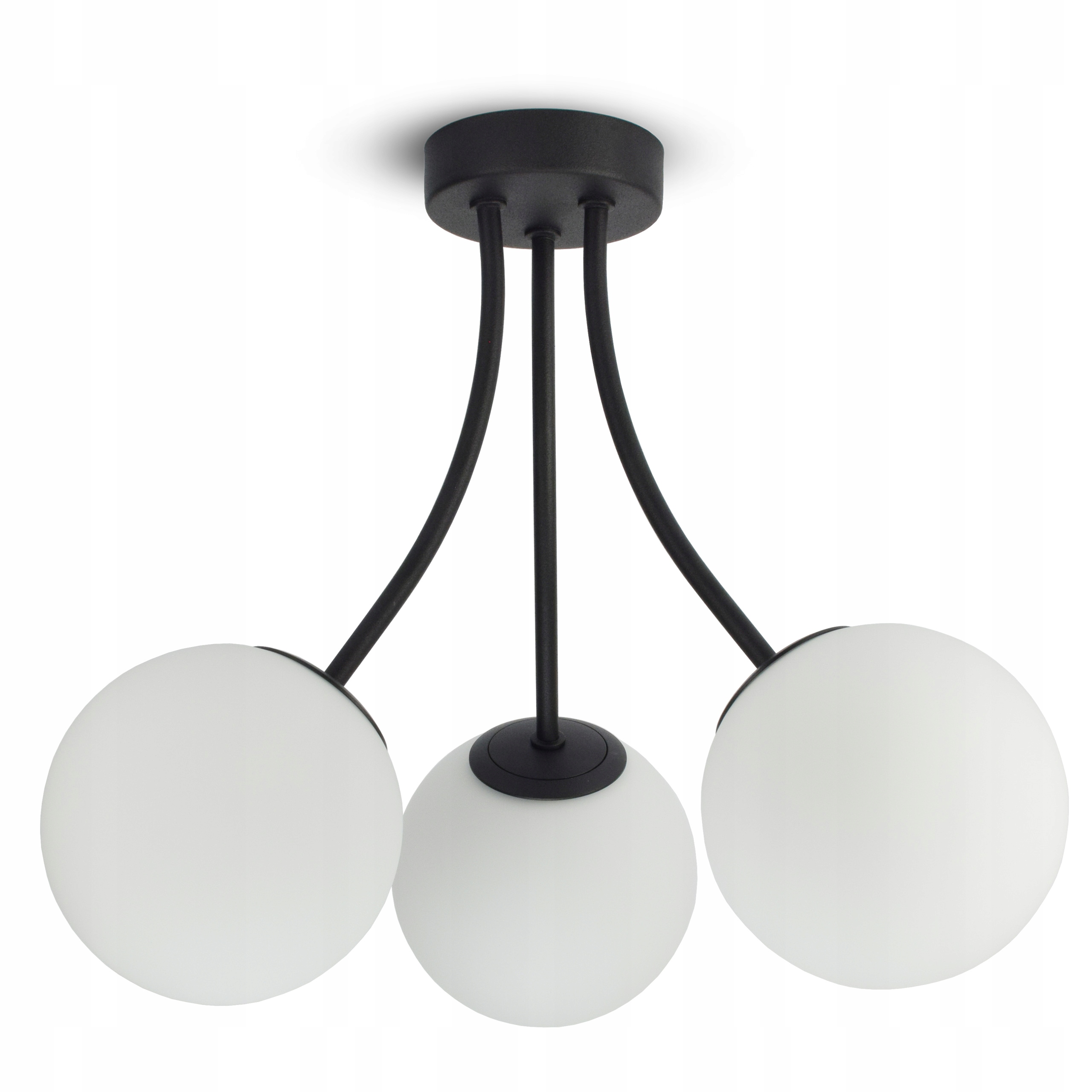 Lampa Sufitowa Wisząca Żyrandol Full Globe Glass 561-M3 G9 Białe kule Led