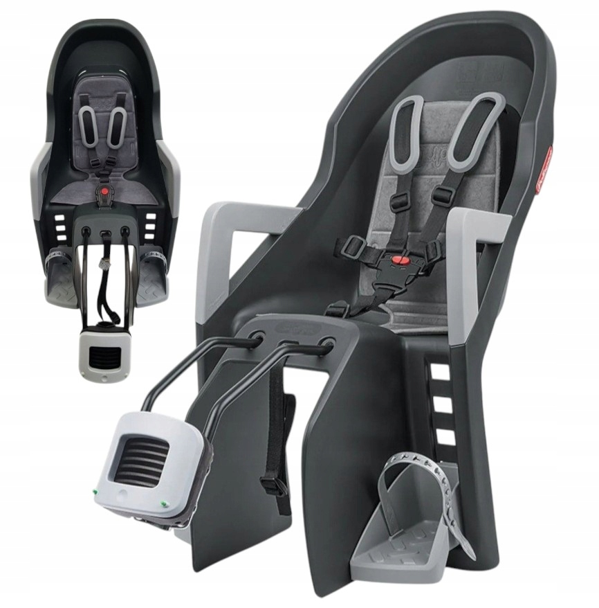 Fotelik Rowerowy Do Ramy Tylny Siedzonko Do 22KG Polisport Guppy Maxi