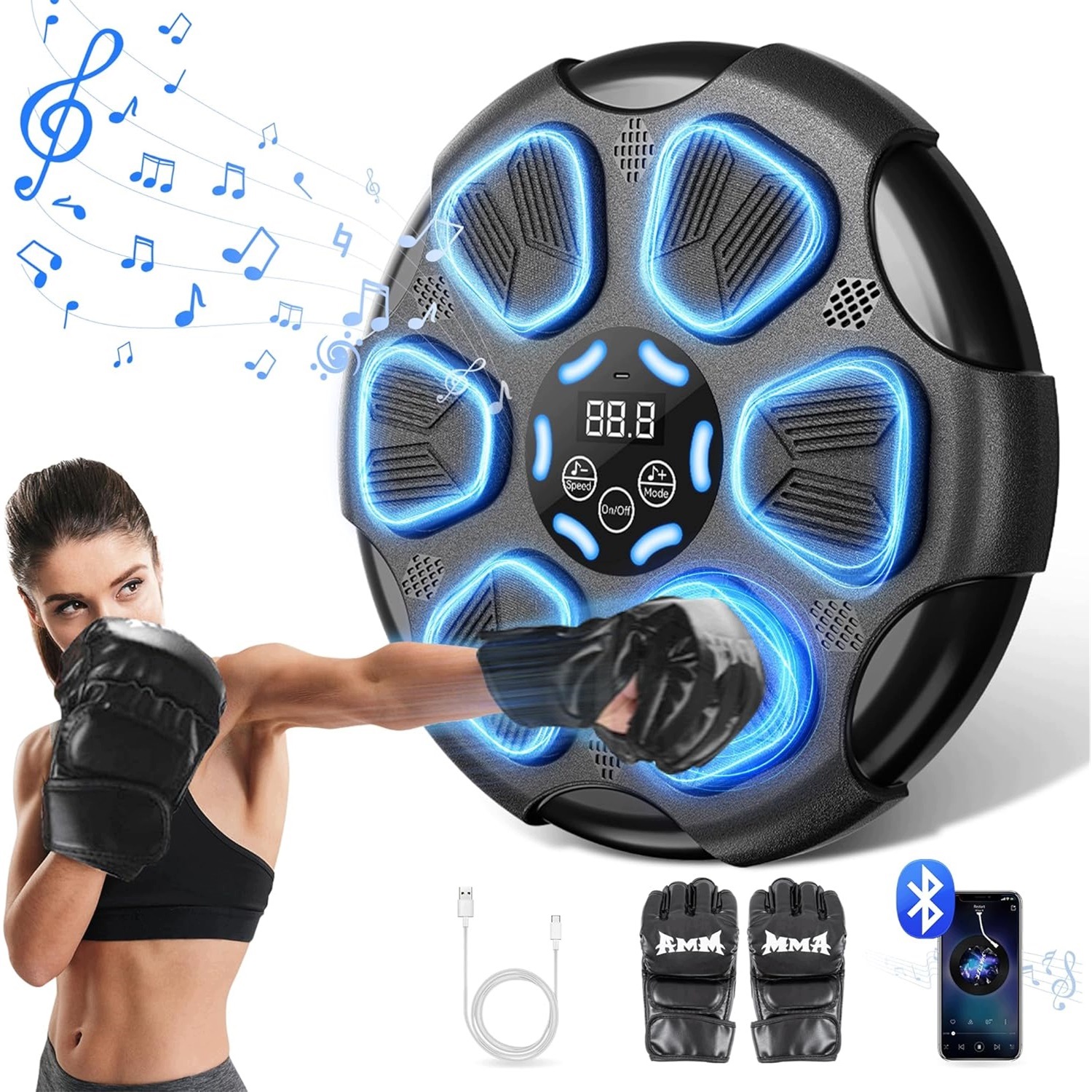 Hudební Boxovací Stroj, Hudební Boxovací Stěna, Bluetooth, Dárky Pro Děti