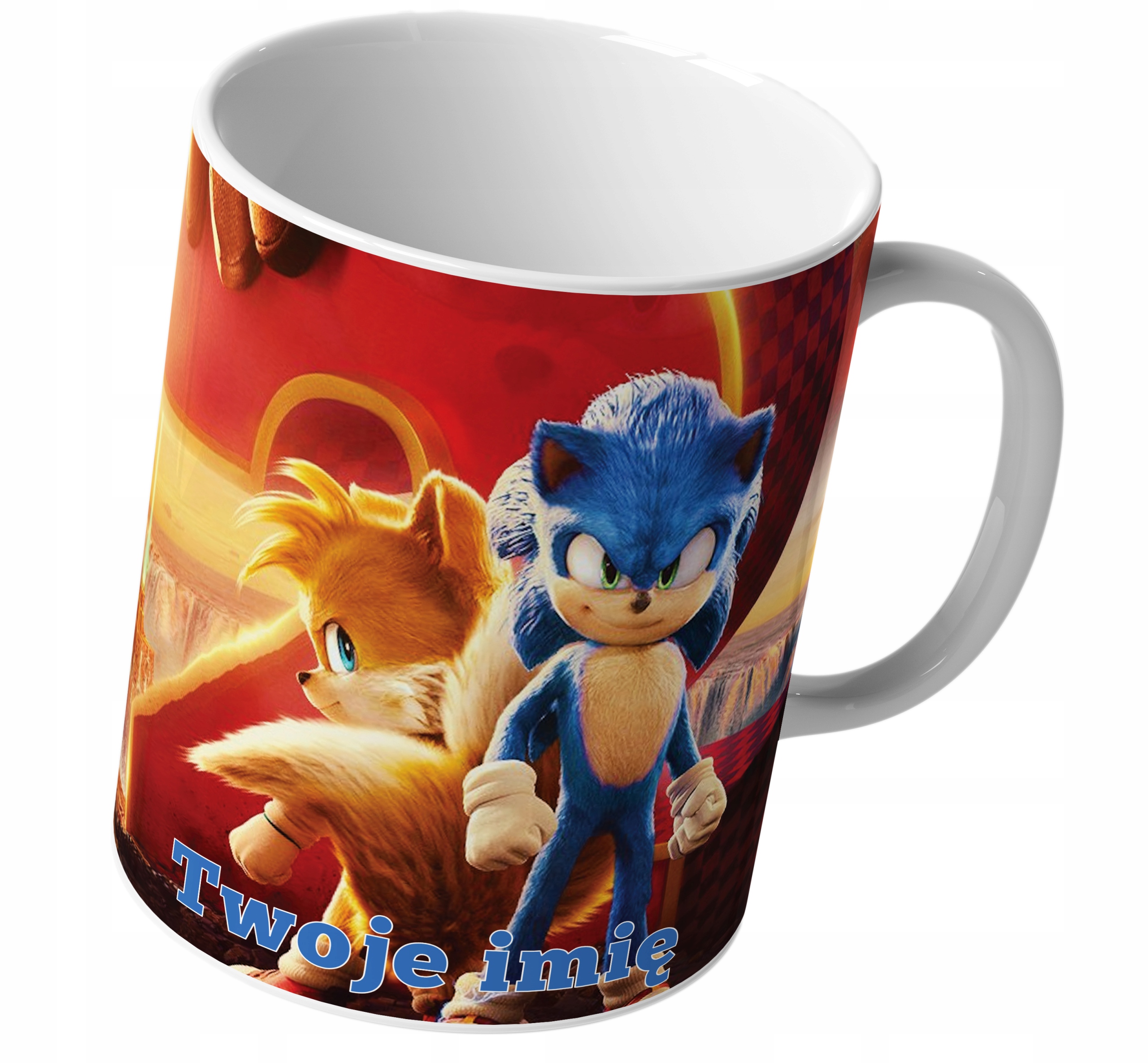 

Sonic Szybki Jak Błyskawica Kubek Dziecko+imię