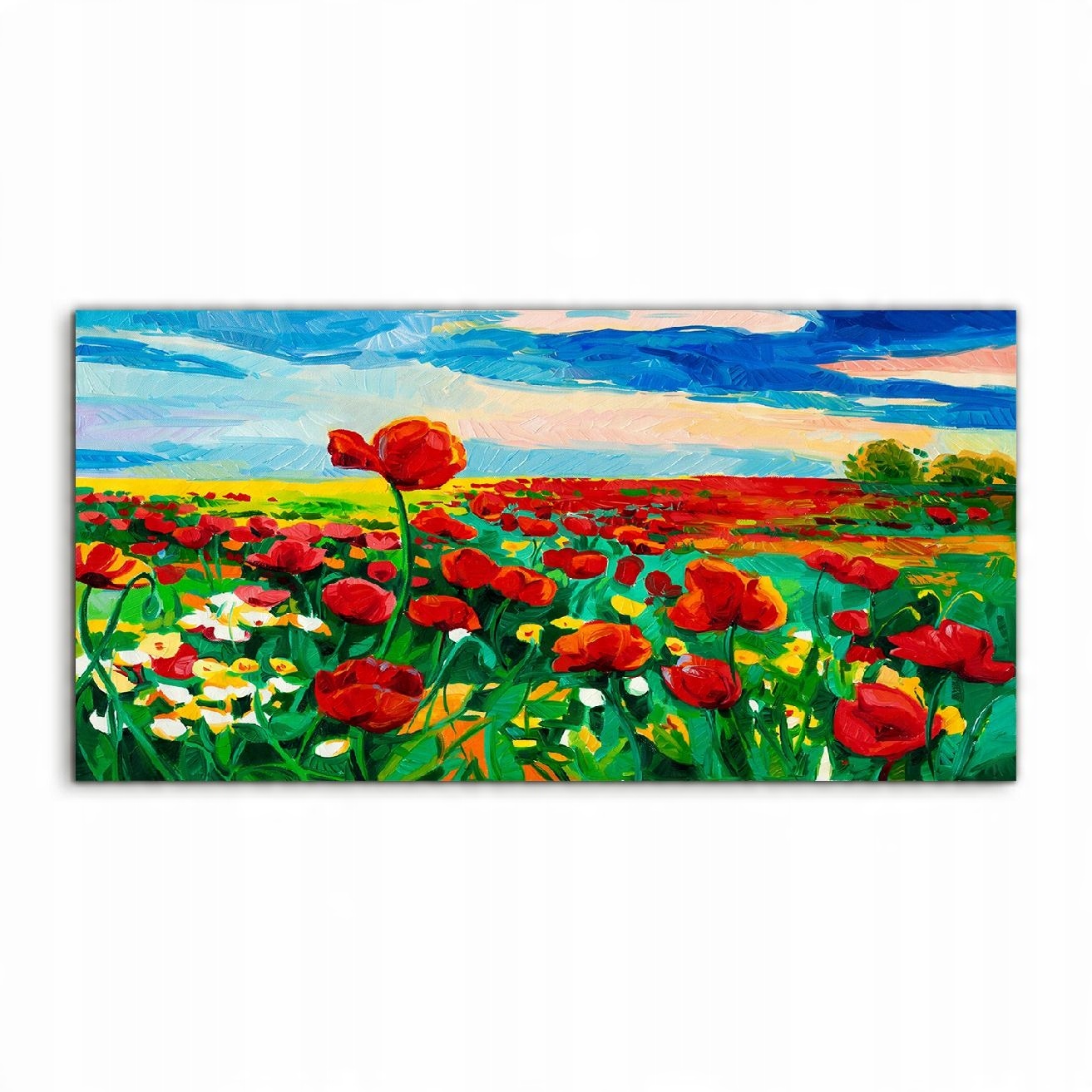 

Obraz 120x60 ścienny Krajobraz Maki Łąka wiszący
