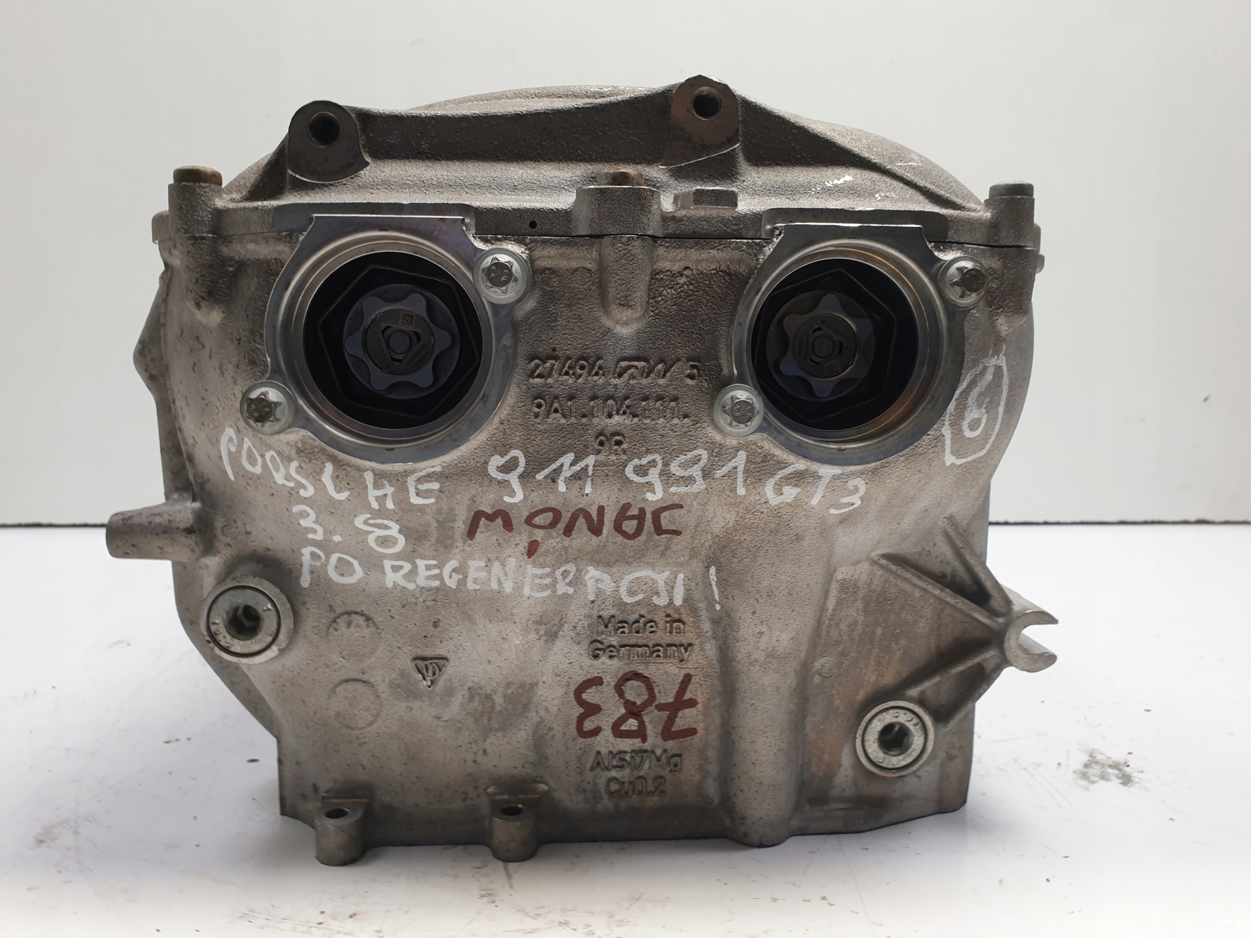 Porsche 911 991 GT3 3.8 GŁOWICA CYLINDRÓW 9A1104111 Po regeneracji Typ silnika Benzyna