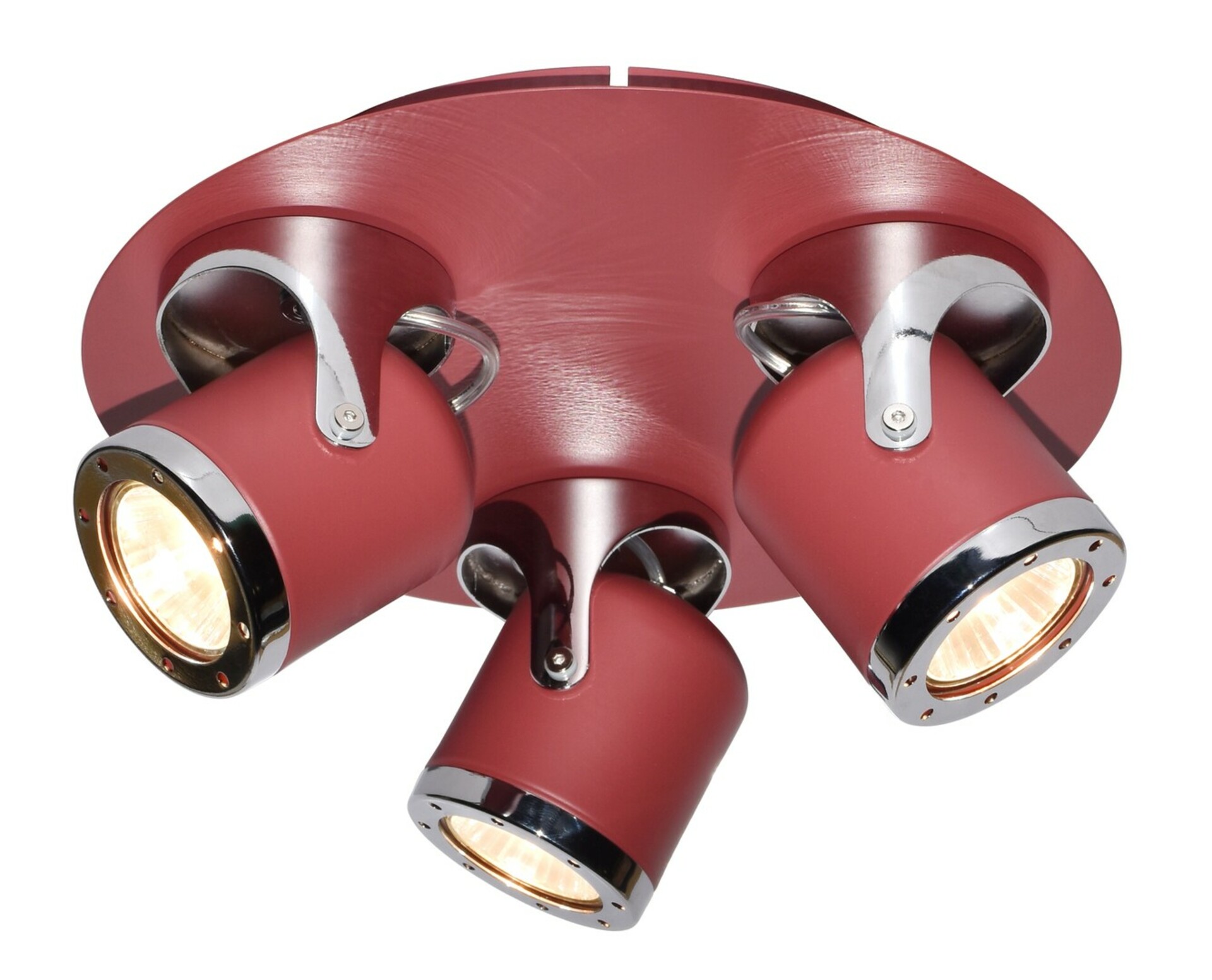 Rabalux April bodové svietidlo červené 3xGU10, otočné hlavice, max. 15W