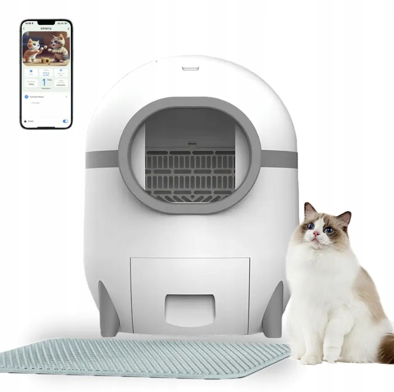 Levně Toaleta pro kočky pro chytrou smart wifi aplikaci 60 l s aplikací