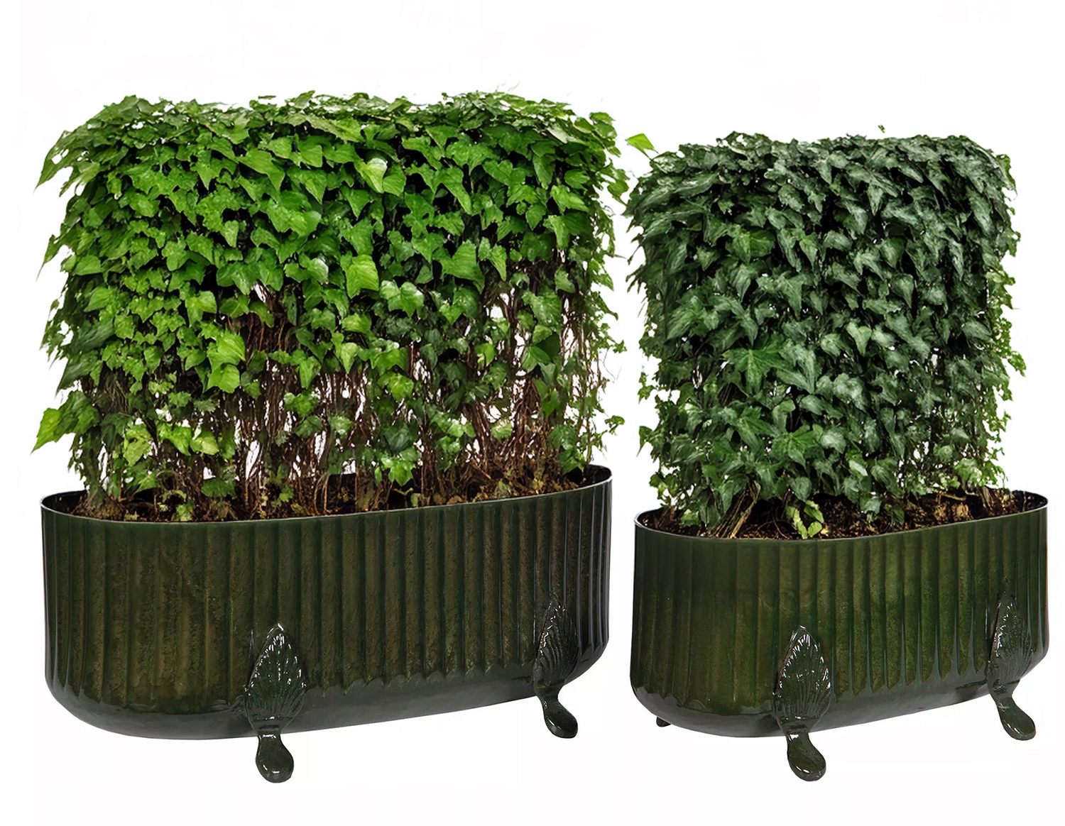 Balkonová Podlhovastá Kovová Kvetináčka na terasu korytko veľká obal na kvetináč 2 ks