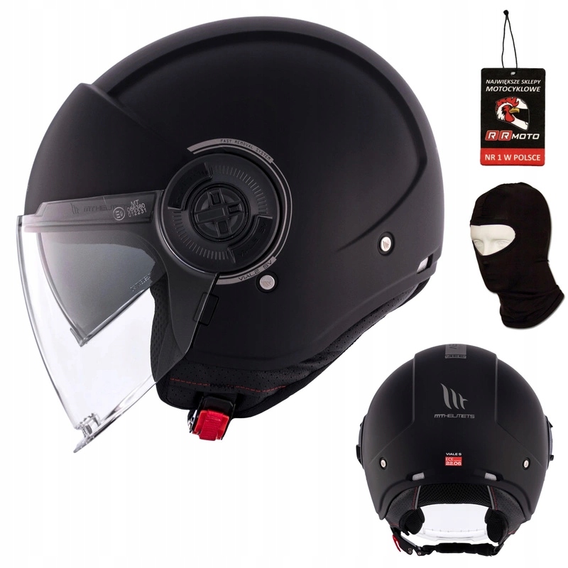 Motocyklová prilba Mt Viale Sv Solid Matt Black čierna matná Darčeky