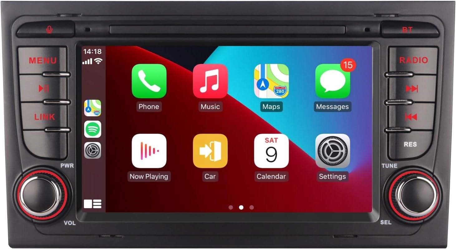 Stereo Autorádio Carplay Audi A4 S4 RS4 2002-2008 Bluetooth Lxklsz