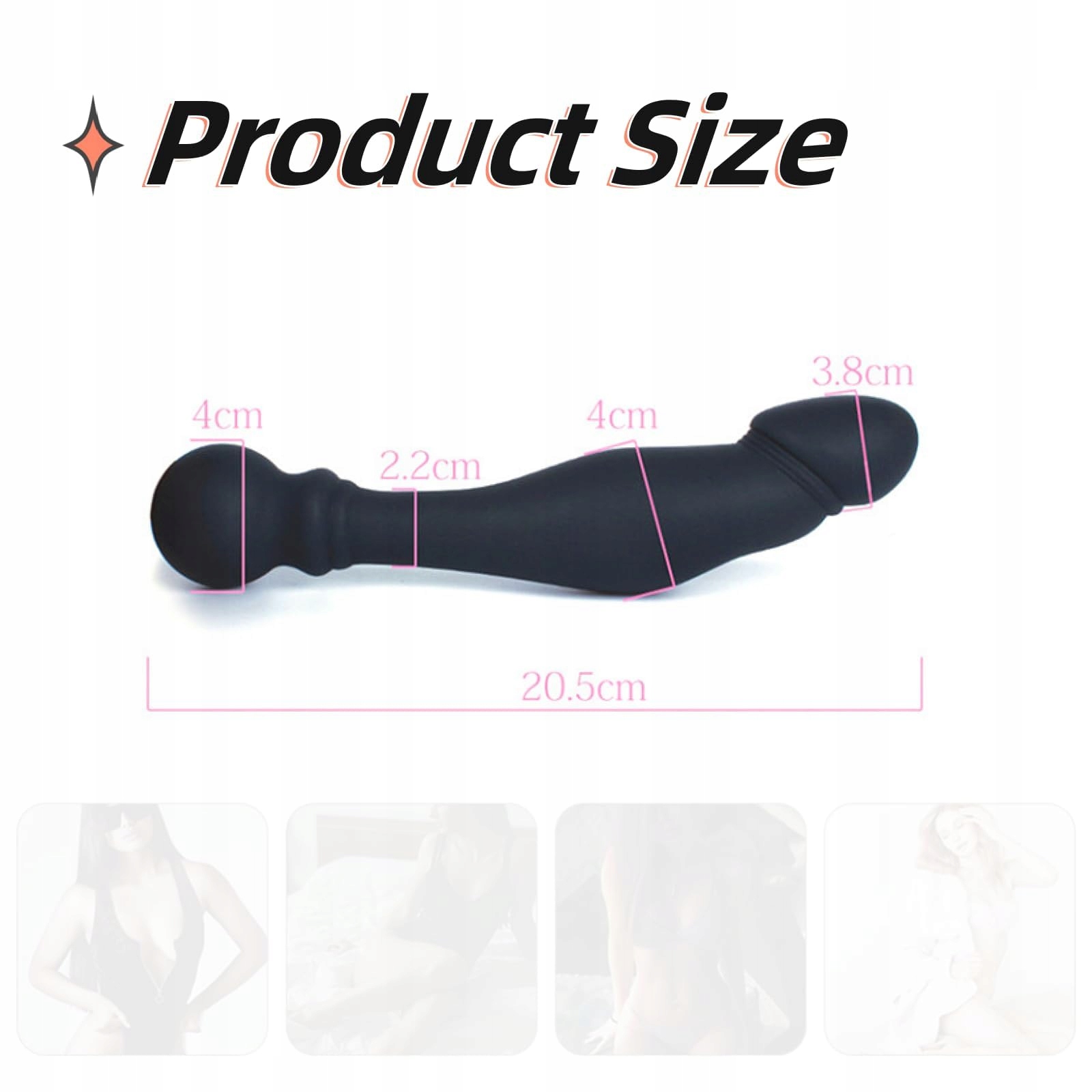 SILIKON Analdildo Z Uchwytem Analplug Masażer Prostaty — miniatura 3