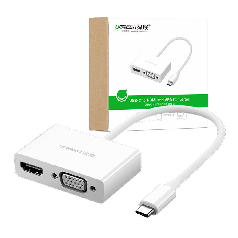Adapter USB-C do HDMI + VGA UGREEN MM123 (biały) Kod producenta MM123