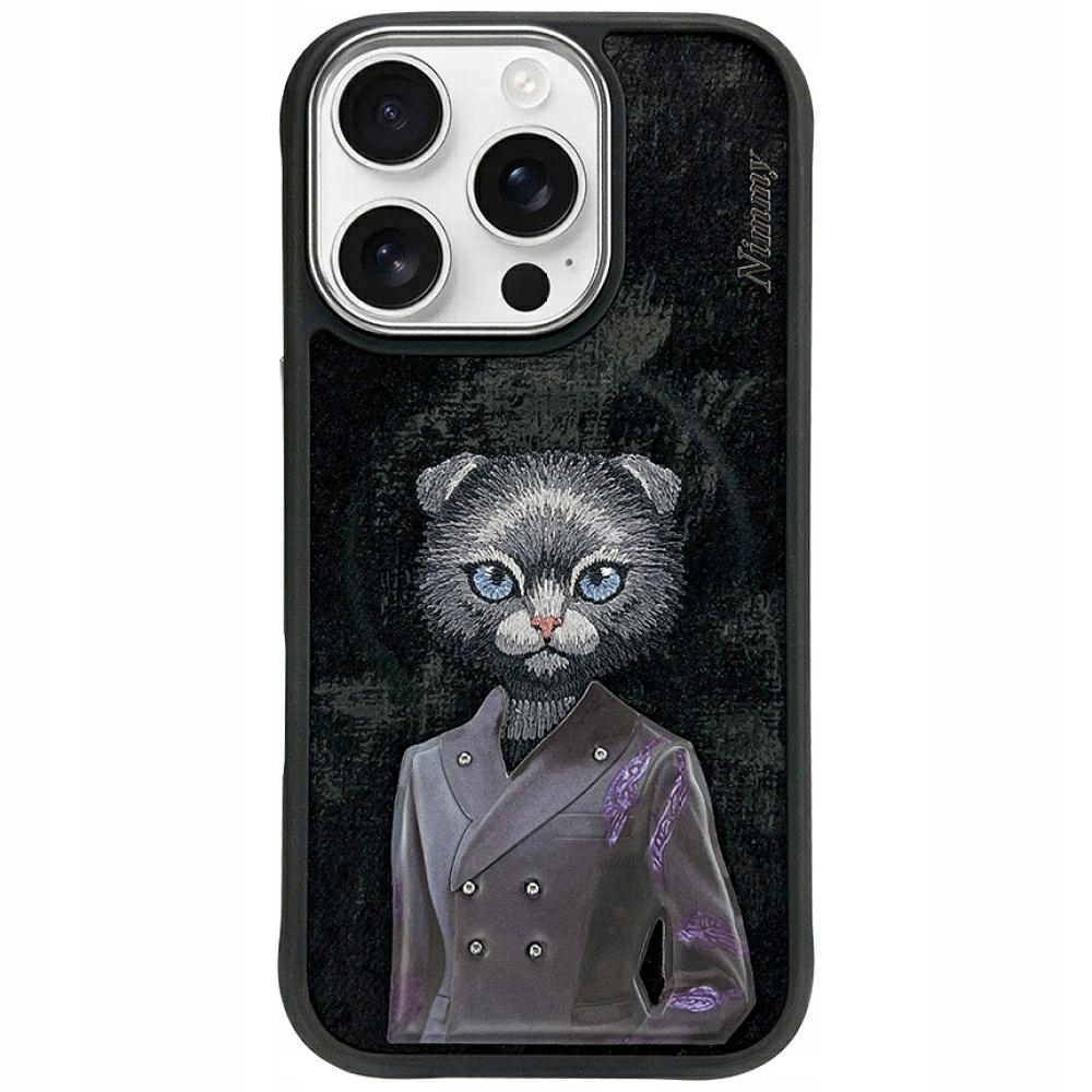 Pouzdro Nimmy Magnetic fashion cute pet MagSafe pro iPhone 16 Pro, černé