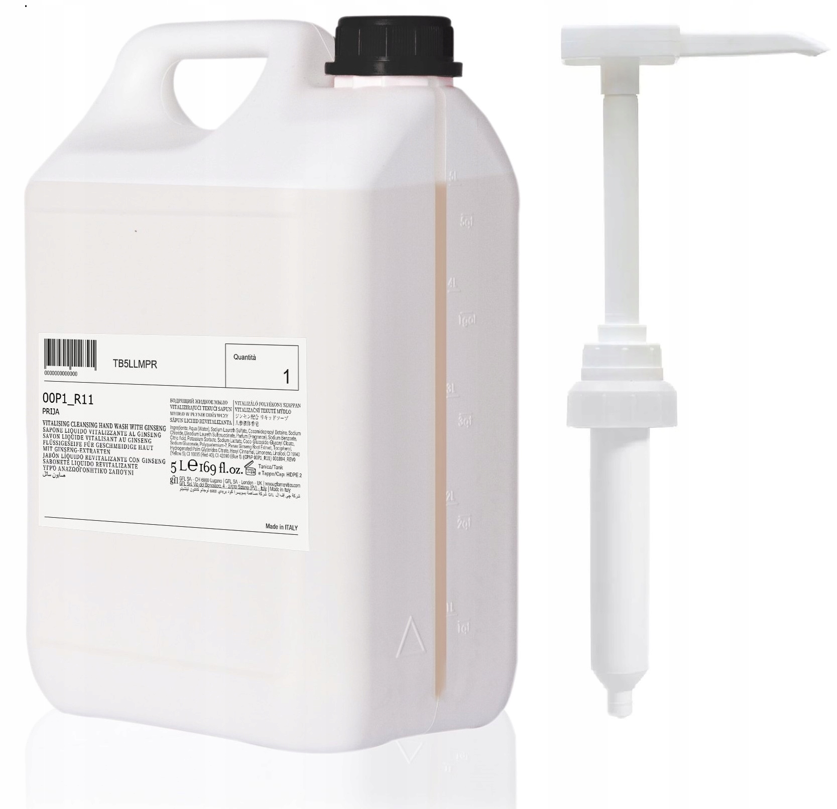 Prija 5L Tekuté mýdlo na ruce Pumpička na 5litrové lahve Gfl