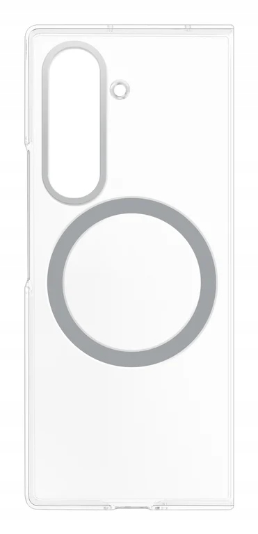 Průhledný magnetický Pouzdro Samsung Clear Magnet Cover pro Galaxy Z Fold 7 s magnetickým uchycením a magnetickým uchycením.