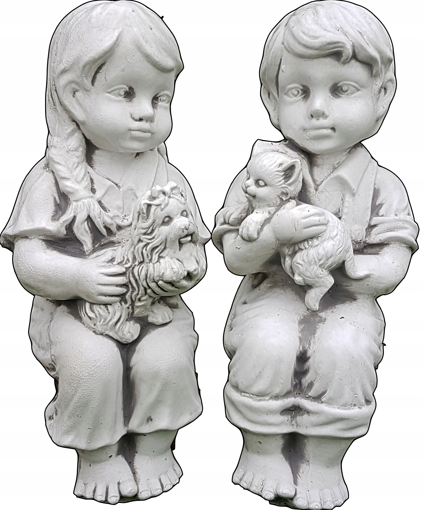 Betonové zahradní figurky, mrazuvzdorné sochy, dekorace pro sedící děti