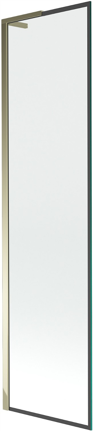 Mexen Next L vanová zábrana 1-křídlá 50 x 150 cm, černý vzor, zlatá 895-0