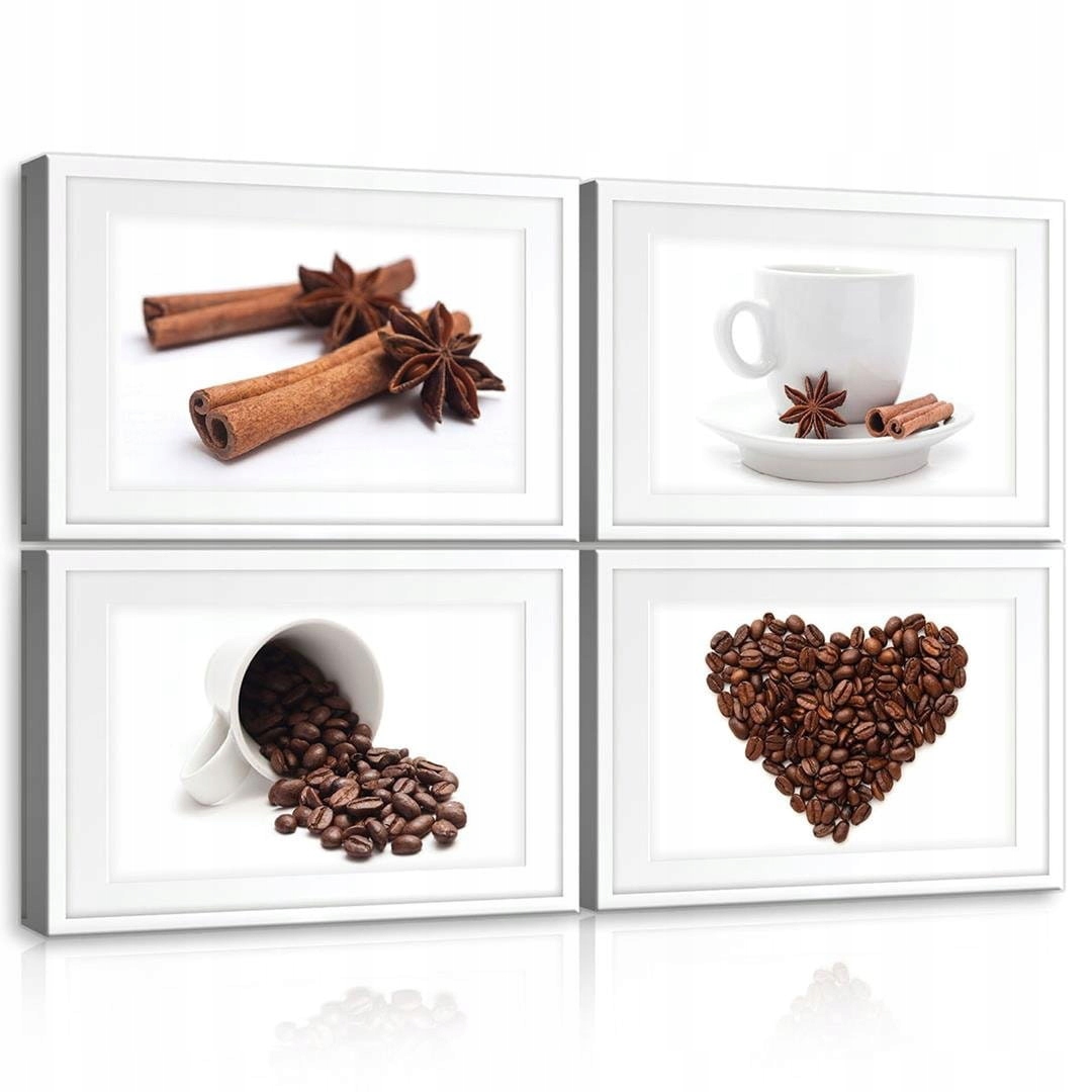 Obraz 120x80 Káva zrná škorica aníz šálka srdce aróma nálada