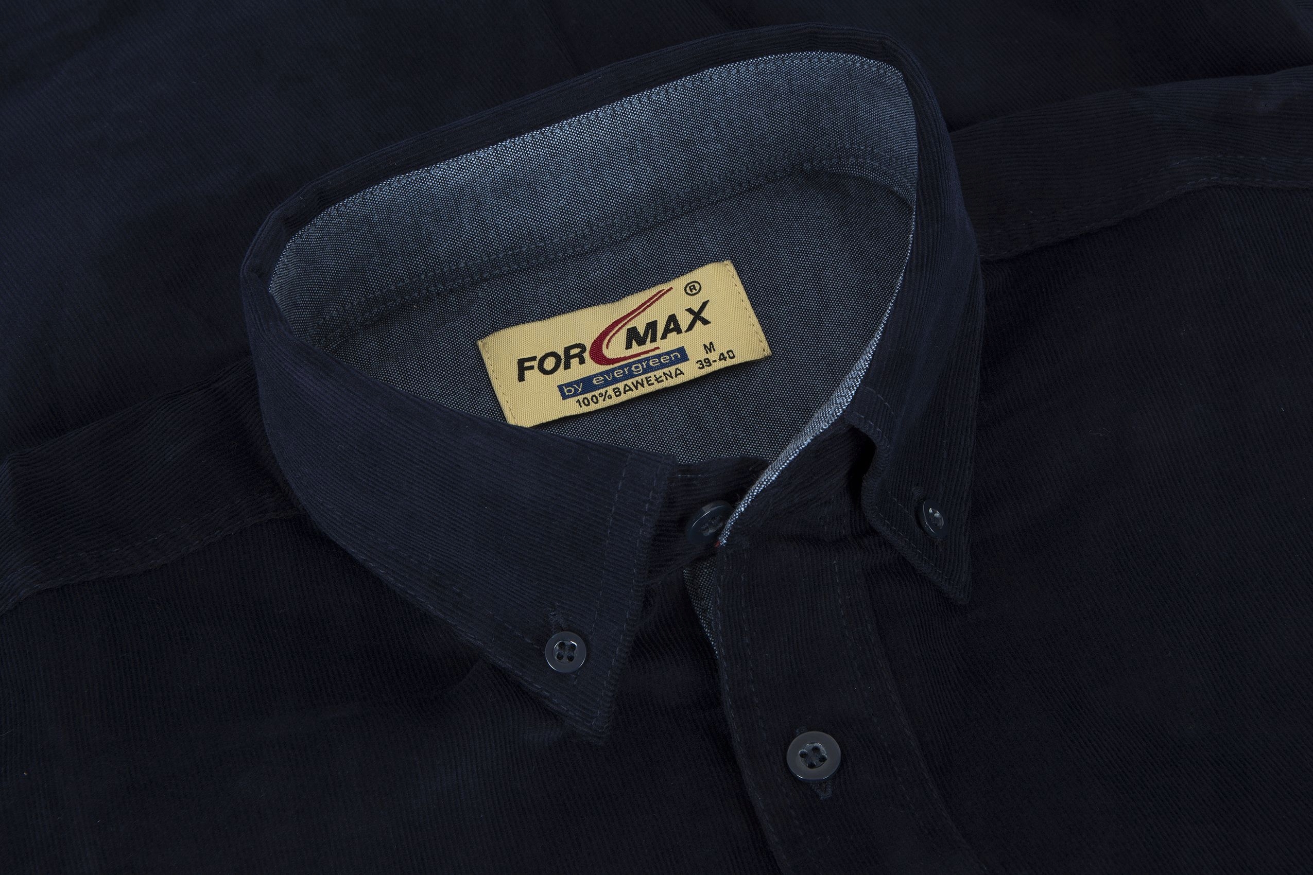 SZTRUKSOWA GRANATOWA KOSZULA MĘSKA ROZ.L 41/42 SF1 Marka Formax